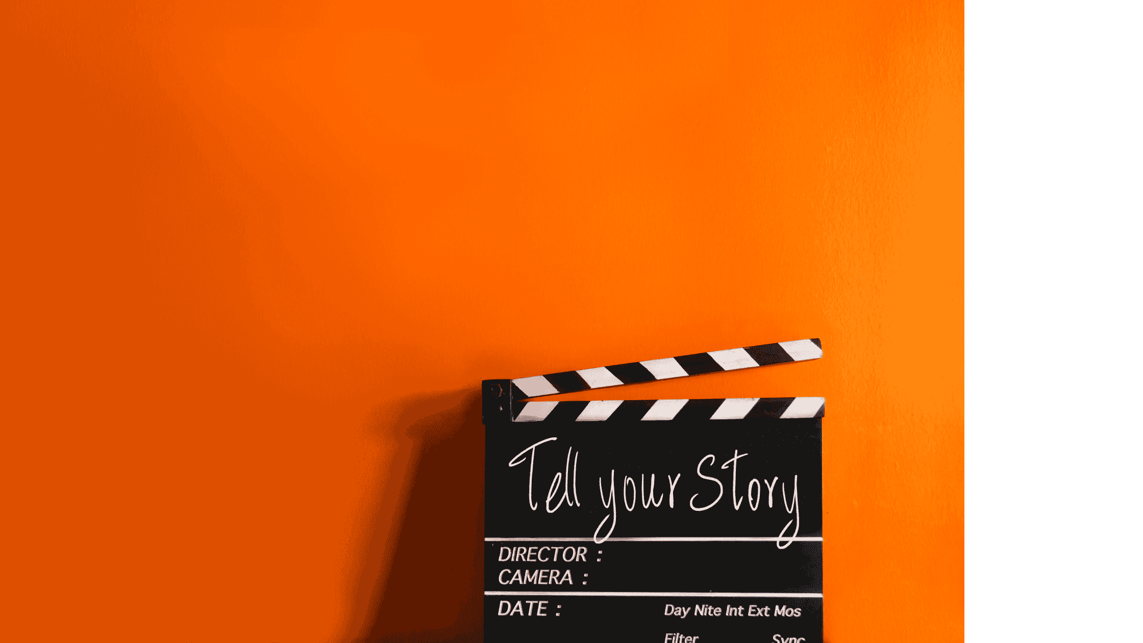 Directors Reel Against an Orange Background