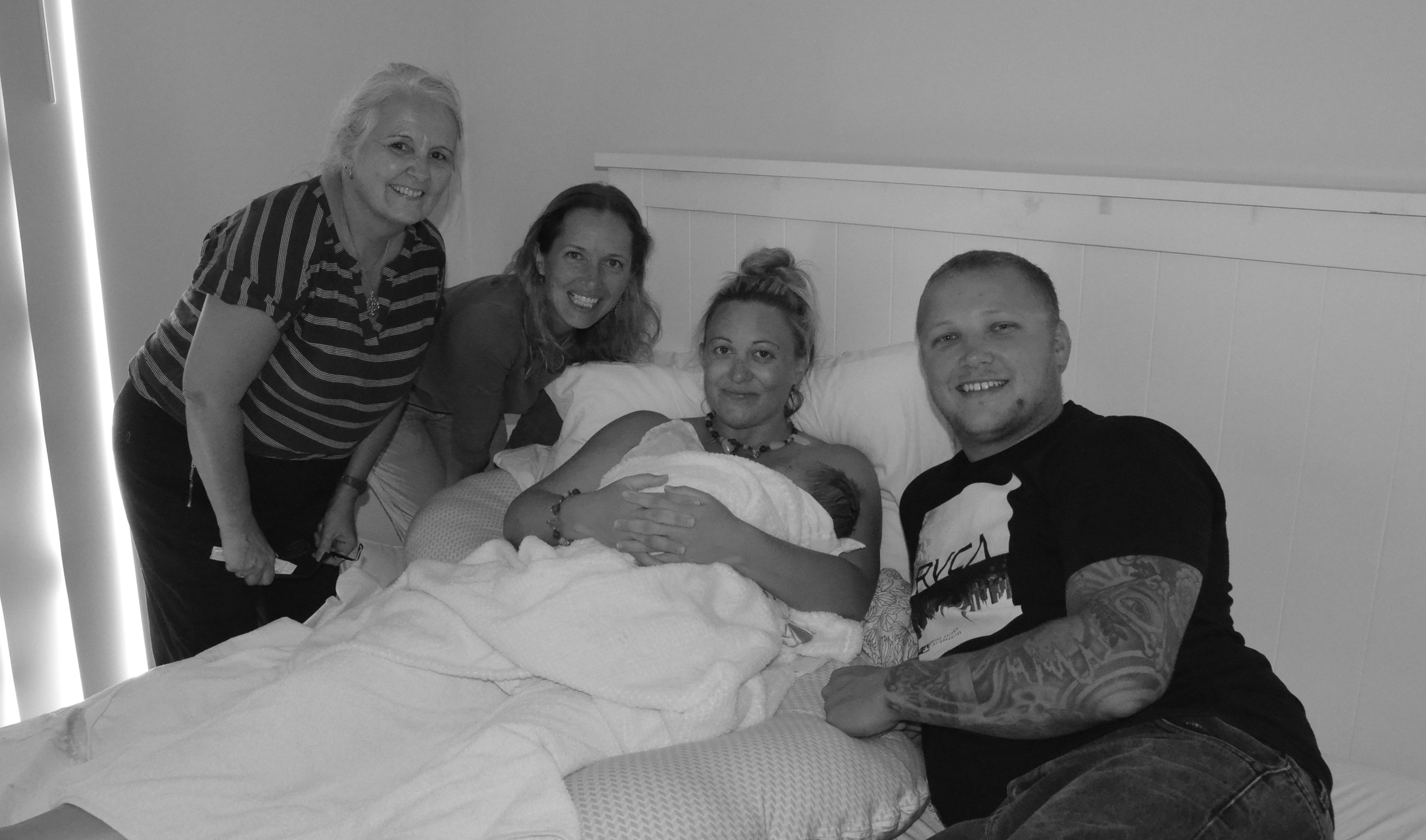 L to R - Sue K, Helena and Rhys. Our amazing Birthing Team.