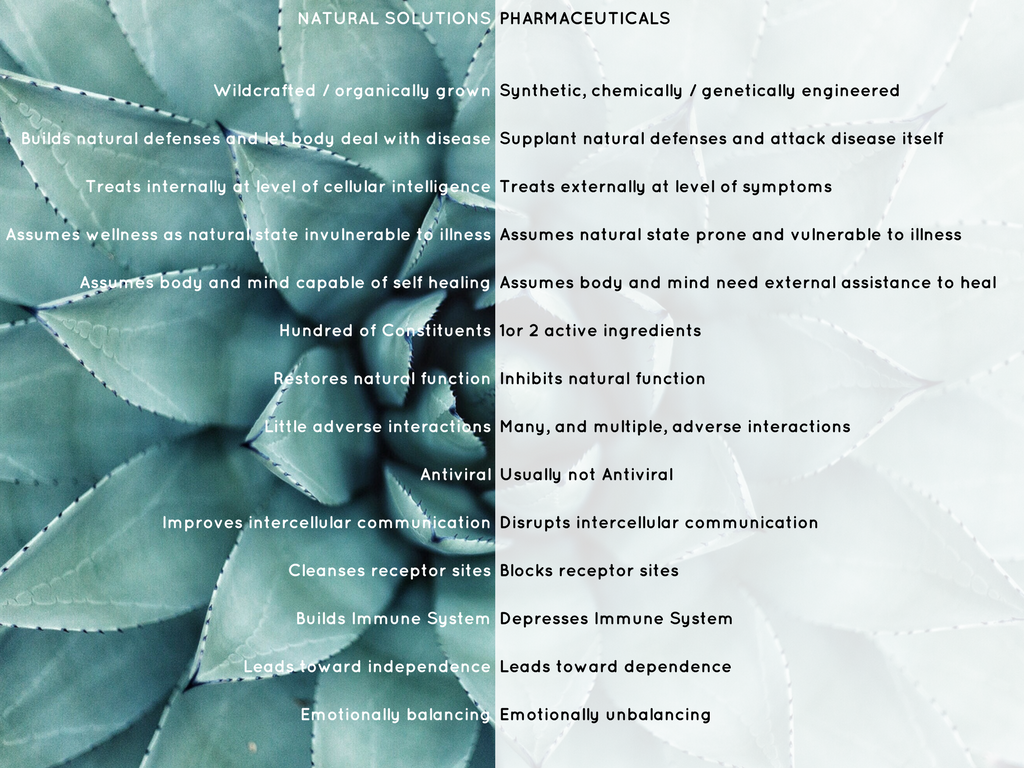 Think of this image less as a comparison, and more as a learning opportunity about what both have to offer you, when you're choosing medicine - so that you can make an informed and empowered choice.