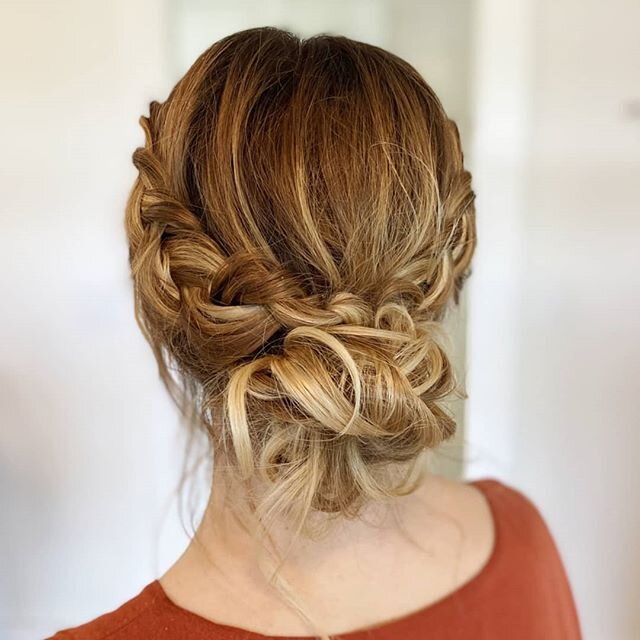 This gal is a friend of mine who is having a destination wedding, so I won't be able to do her hair. But we did a trial anyway! This helped her envision what was possible with her hair and will give her something to show her wedding day stylist (anot