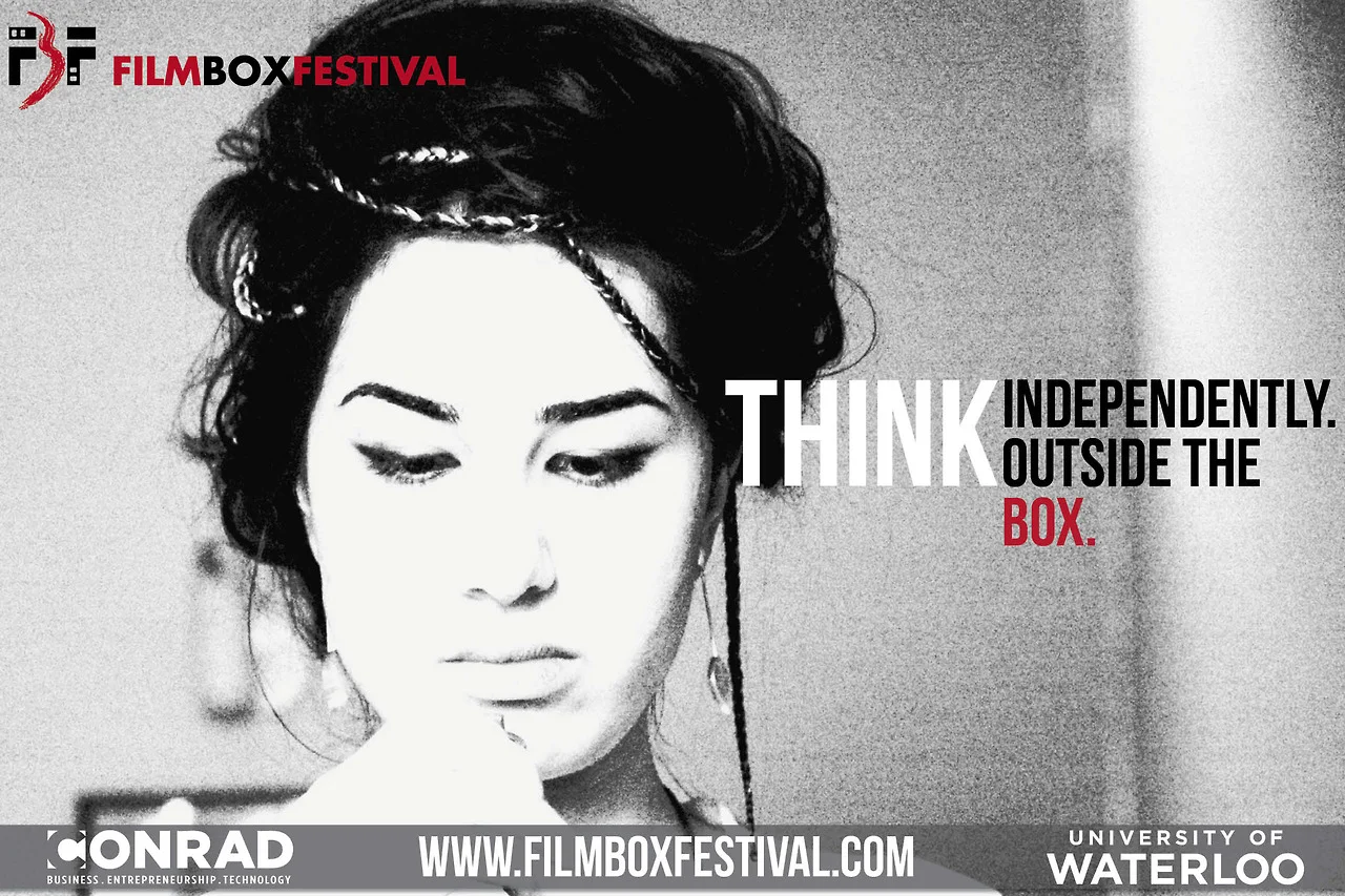 Tradeshow poster for Waterloo, ON based startup, FilmBoxFestival.
