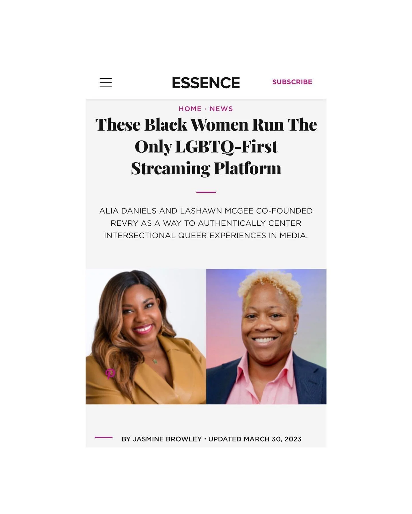 This one is extra special. It is the greatest honor to be recognized by your own. Thank you @essence for highlighting me and @lashawnmcghee. Shout out to @jasminebrowley for an amazing interview. Check out the link in bio 😊