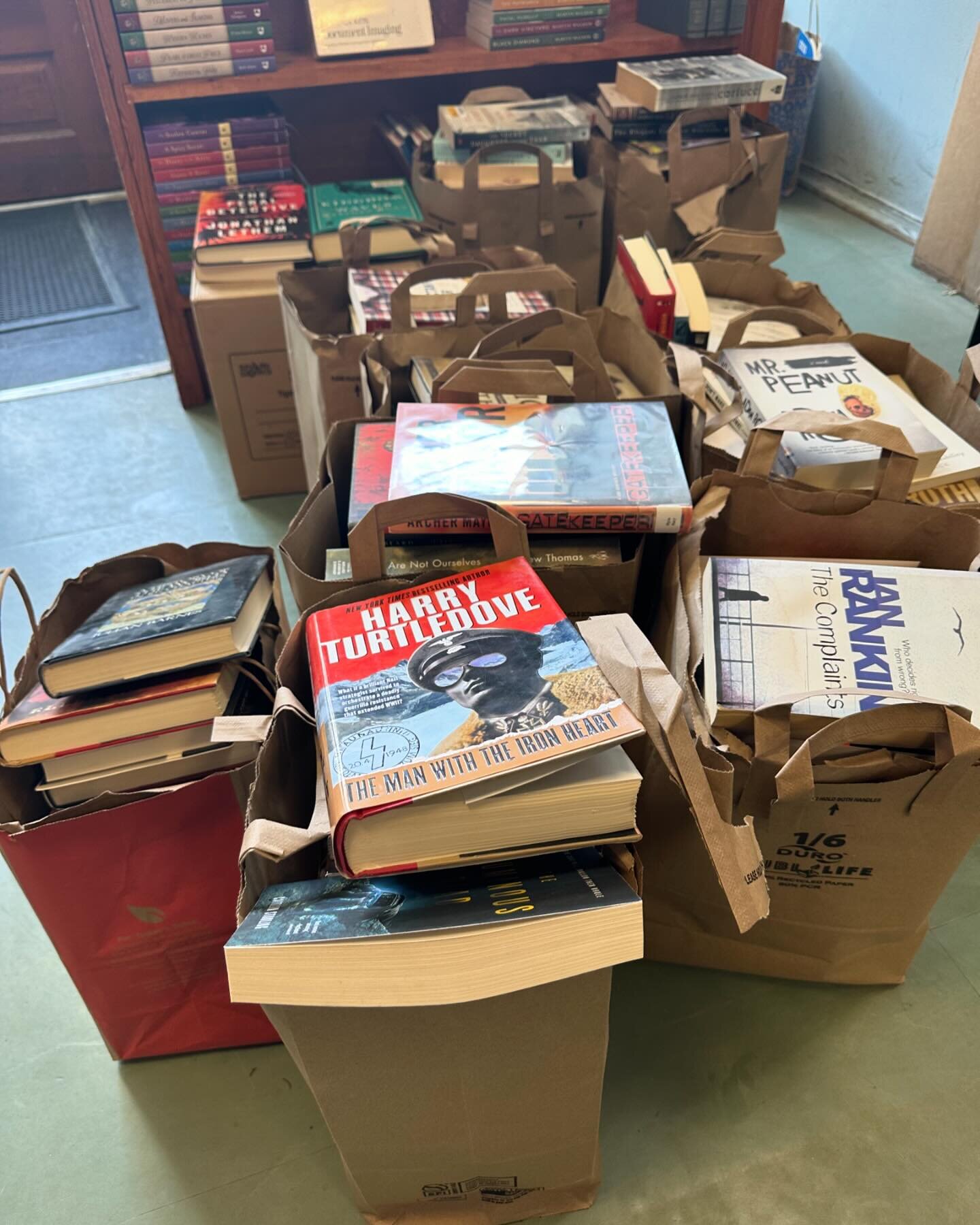 We're overflowing with new adult books! On Wednesday, we received so many books thanks to a generous donor! Come by and check them out!

If you have any books that you would like to donate to us, please contact Emma who is our Giving Library and Book