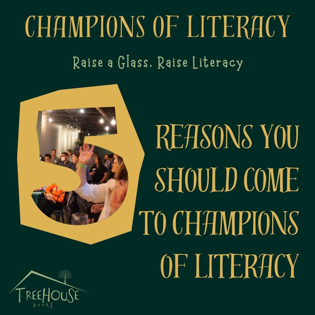 We could've given you 1 million reasons but we stuck with 5! Read on for five great reasons the only place you should be on May 16th at 5:30 is Champions of Literacy at Victory Brewing Co. *link in bio*

https://mailchi.mp/treehousebooks/apr-10