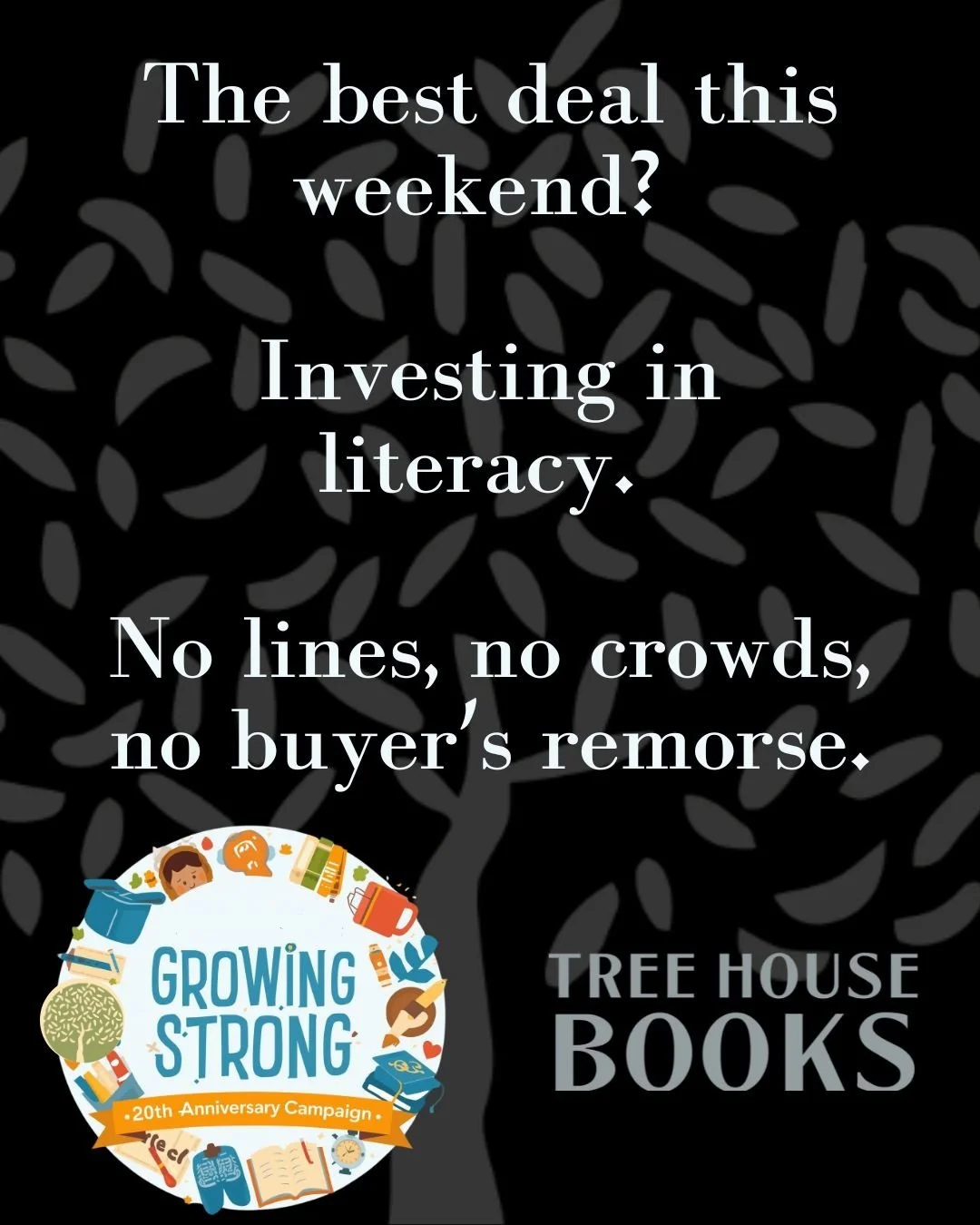 Skip the lines. Skip the chaos. Put your money toward something that matters instead. Giving Tuesday is almost here&mdash;and our board members are going head-to-head to see who can raise the most for our 20th Anniversary campaign: Growing Strong. 🌳