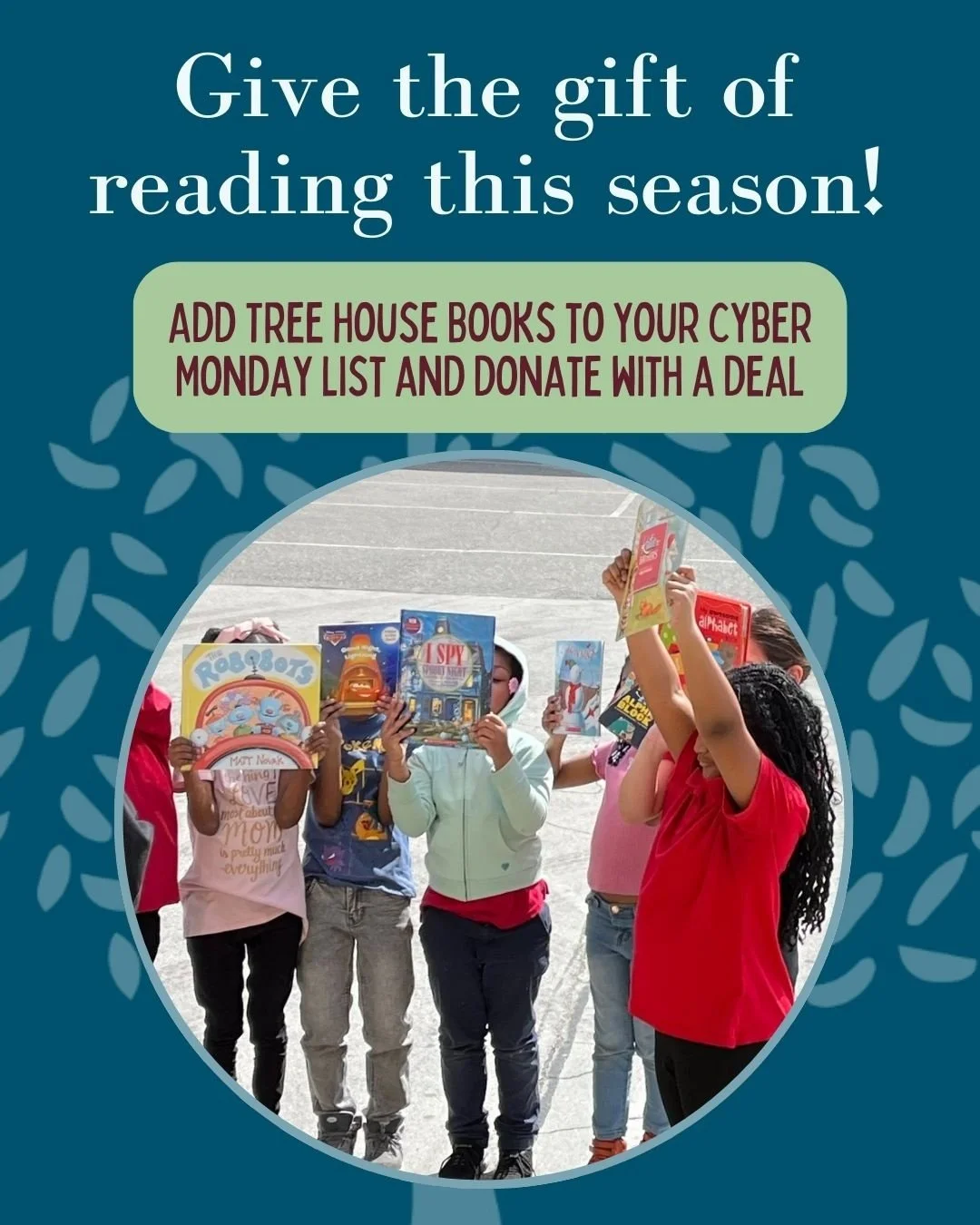 Back in the office and surfing for deals?? Here's an easy add-to-cart: a donation to Tree House Books. Every gift helps us distribute books, run literacy programs, and show up for our community all year long. Drop a book in your cart and send it alon