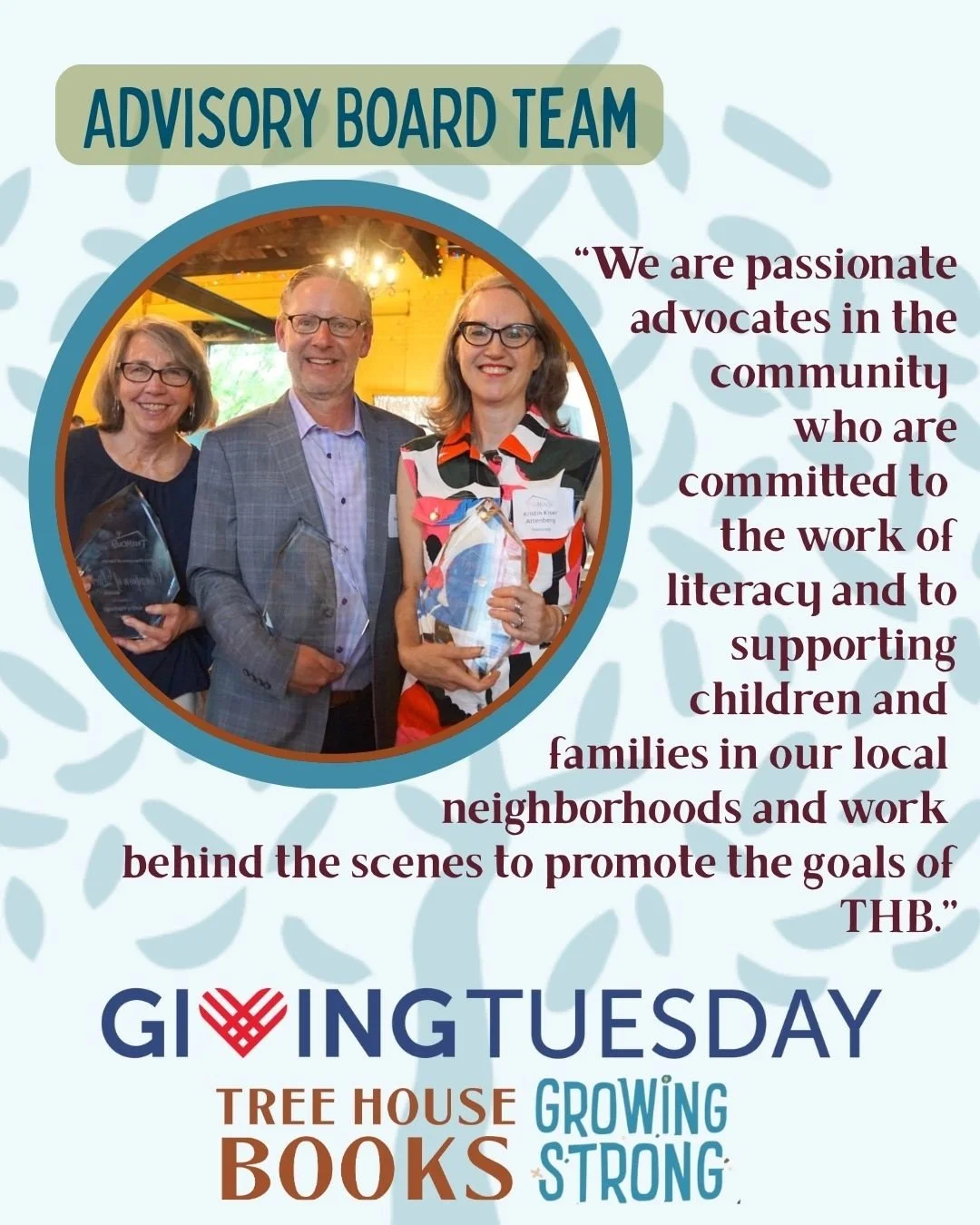 It's Giving Tuesday&mdash;and our board members have been going head-to-head all day to see who can raise the most for Growing Strong, our 20th Anniversary campaign. Now our Advisory Board said: why should they have all the fun? Back the whole squad.