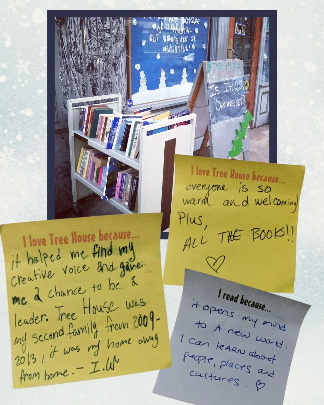 "The weather outside is frightful, but books are so delightful!" Throwback Thursday: THB front and quotes from 2017