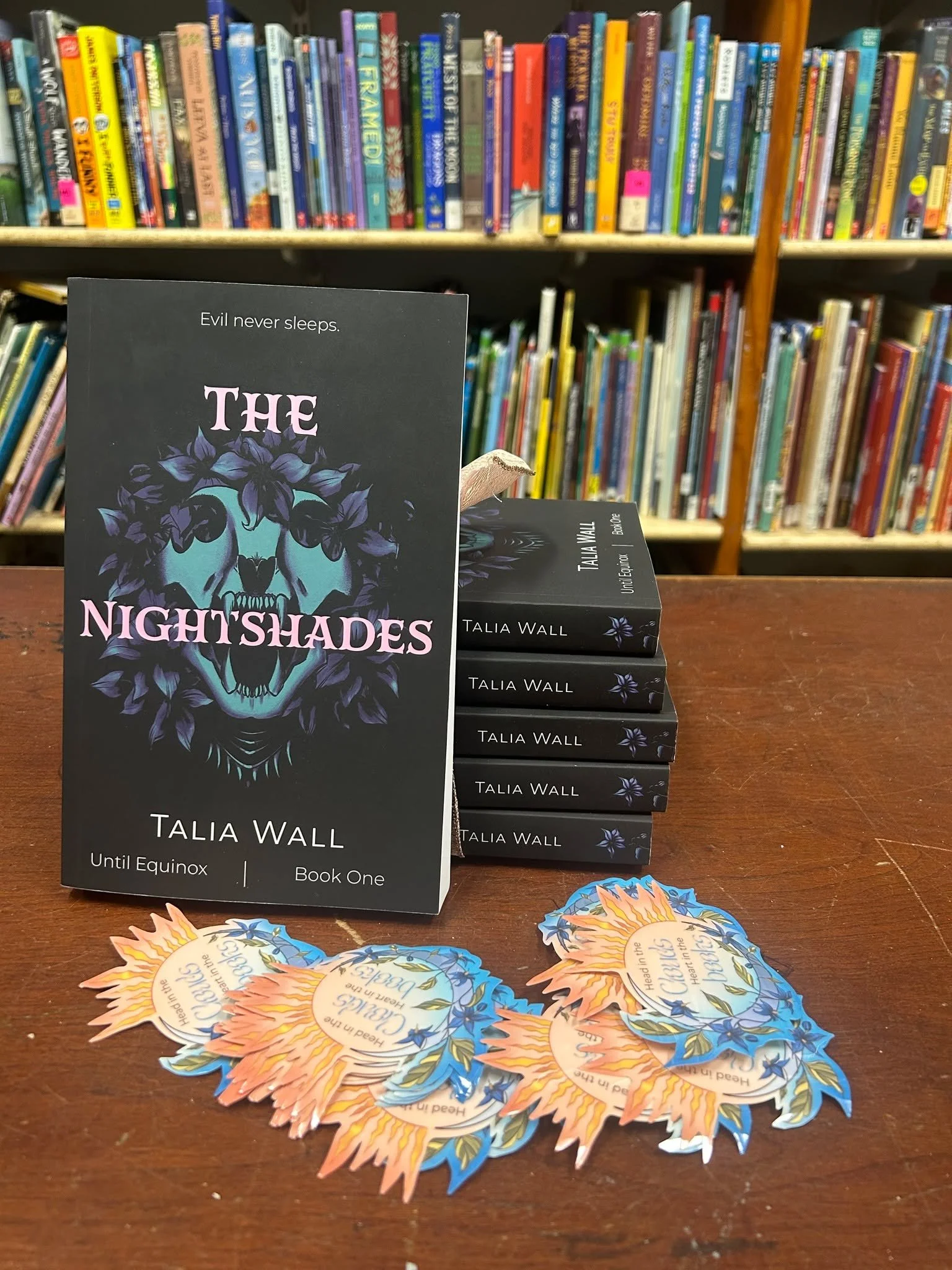 Thank you so much to author Talia Wall (@fromdreamstopaper) for donating some copies of your book The Nightshades. The Nightshades is a dystopian paranormal romance! Come and grab one while they&rsquo;re still here!