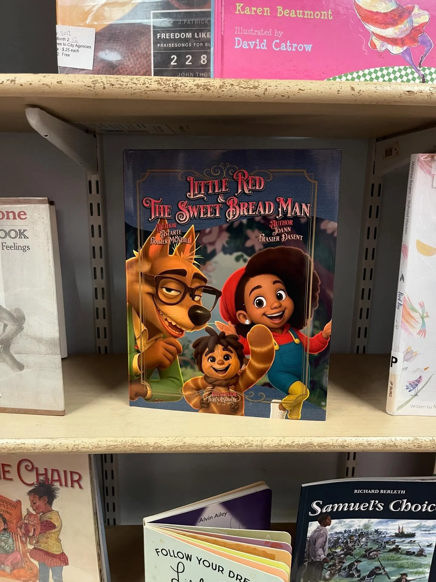 Thank you @auntiejojo2 for stopping by the Giving Library today to share a signed copy of her book, Little Red &amp; The Sweet Bread Man!! We are so grateful to have your work on our shelves!