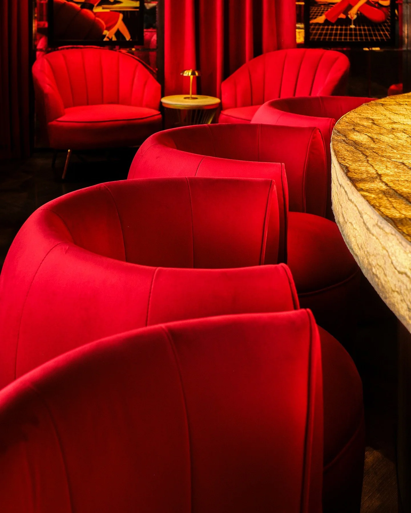Red velvet.

Soft. Enveloping.
The kind of seat you don&rsquo;t rush to leave.

Settle in&hellip; and stay a while.

Madame
8th floor, Lao Poet Hotel
6pm&ndash;1am