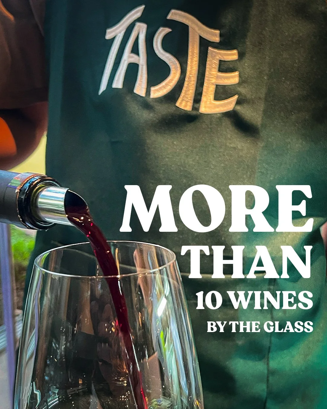 Red or white? Ros&eacute;? 
Something you've never tried before?
More than 10 wines by the glass, every evening at TASTE.
Open from 5pm. Link in bio. 🍷