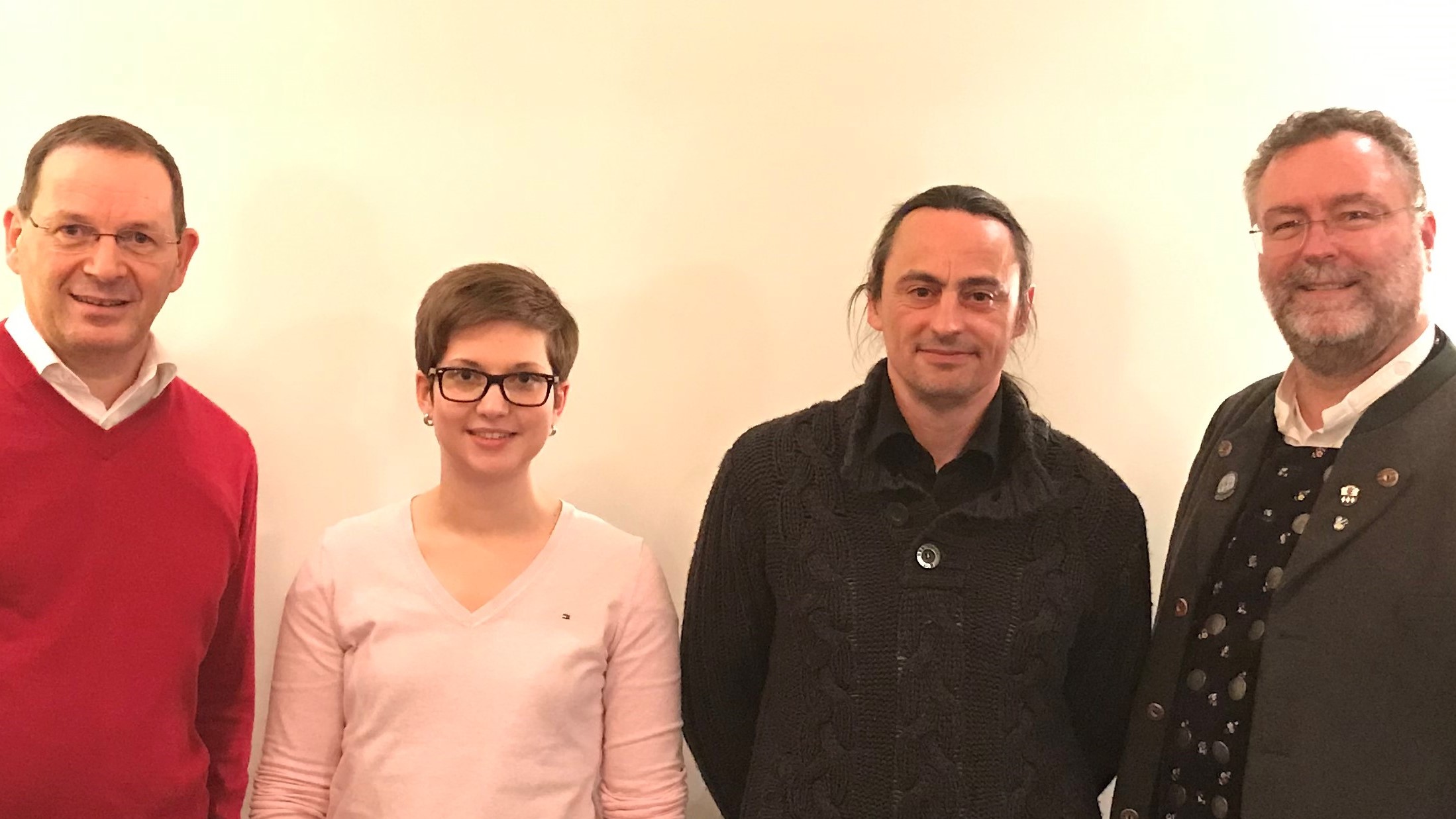 Vorstand des Ismaninger Sanitätsdienst Unterstützungsverein, Fried Saacke, Anja Brunner, Martin Waas und Präsident, Dr. Alexander Greulich.