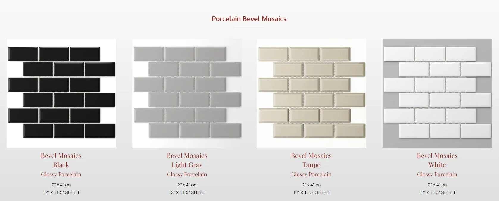 2x4 Bevel Mosaics