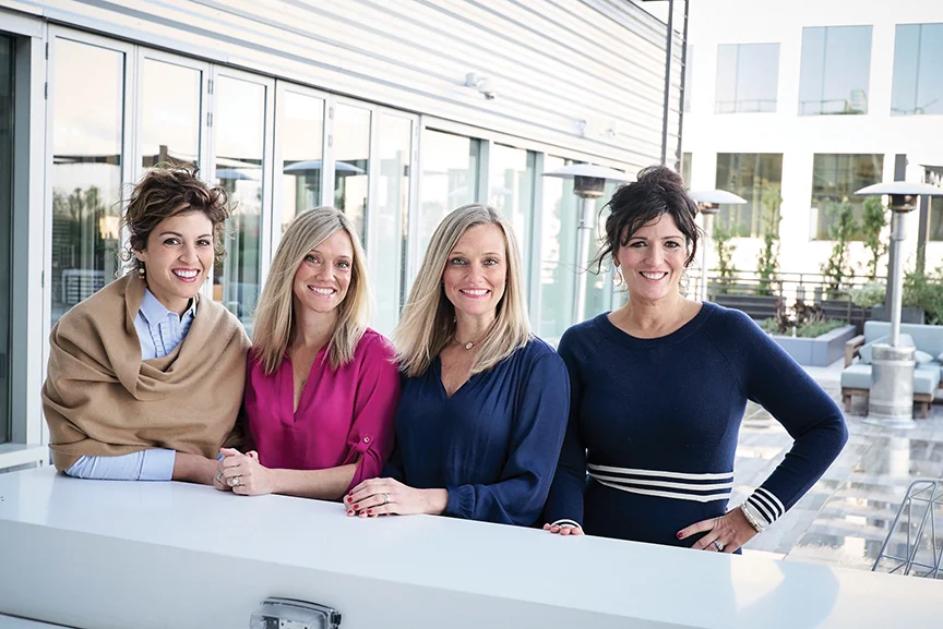 L to R: Annie Kentris Arthur–Chief Executive Officer, Amber Lear Nolan–Chief Recruiting Officer, Ashlee Lear Giannetti–Chief Operations Officer, Emily Kentris Music–Chief Communications Officer. (Photo courtesy of Juggle)