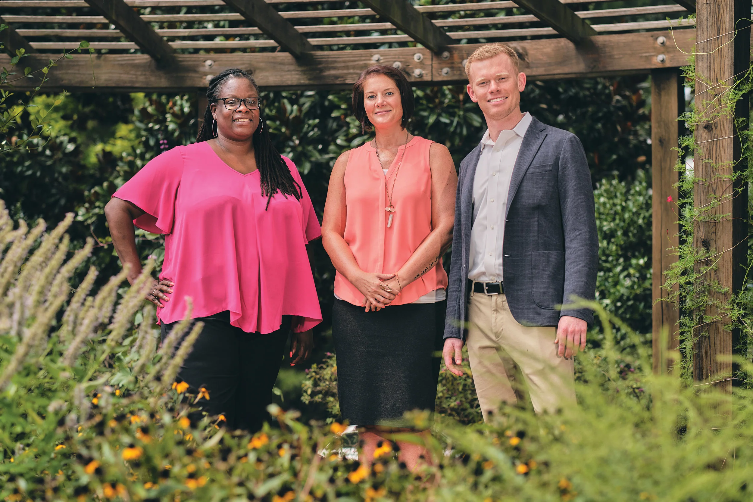Left to right tracy freeman, amanda blue, and justin garrity