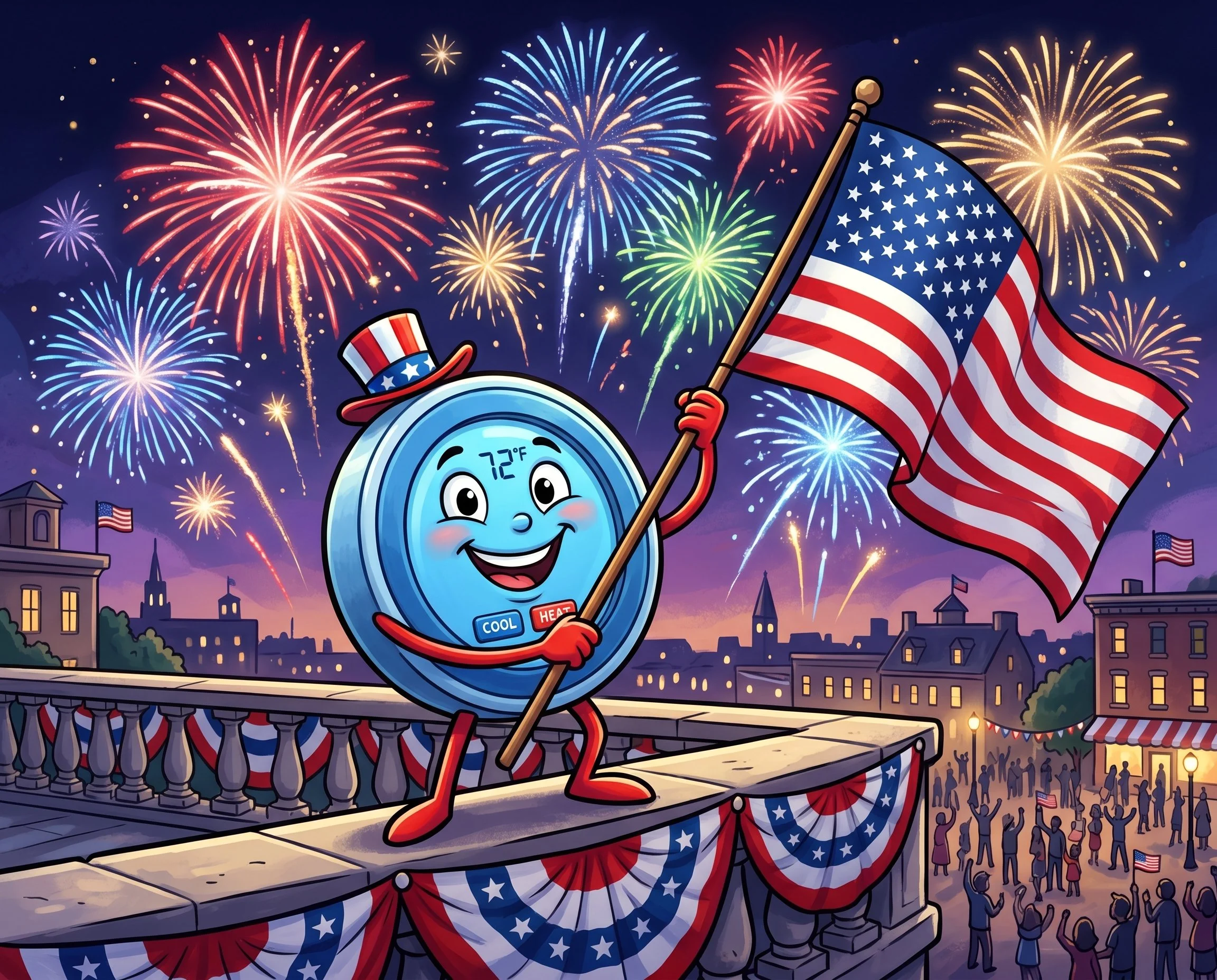 cartoon-style-illustration-of-a-thermostat-waving-a-united-states-flag-with-fireworks-in-background-1.png