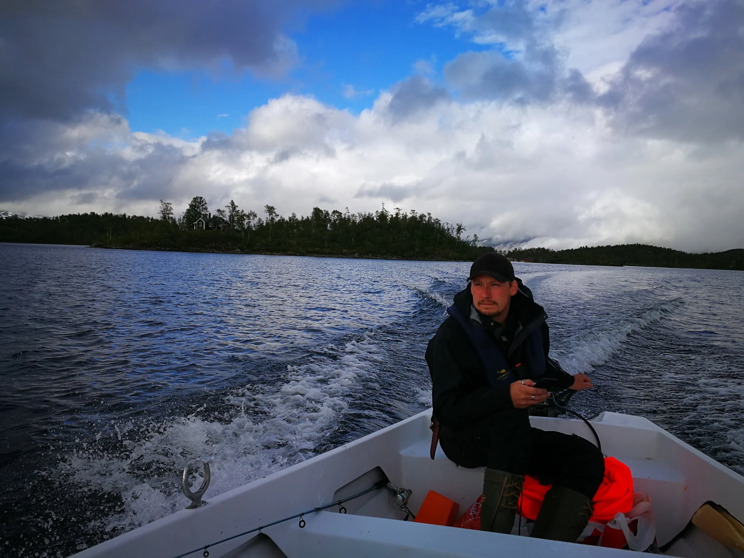 Anders, an up and coming musician from Fauske - on our way to his cabin where we ate a delicious dinner before watching a movie - Thank you!