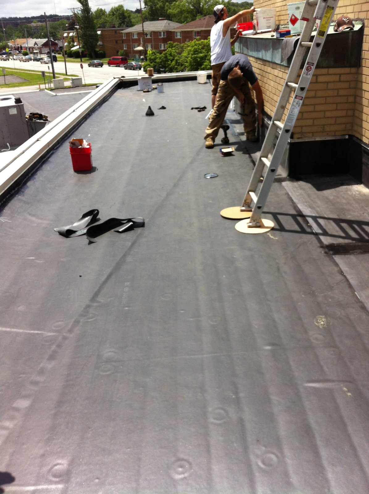 Installation of new EPDM roof at St Mary's church in Parma.jpg