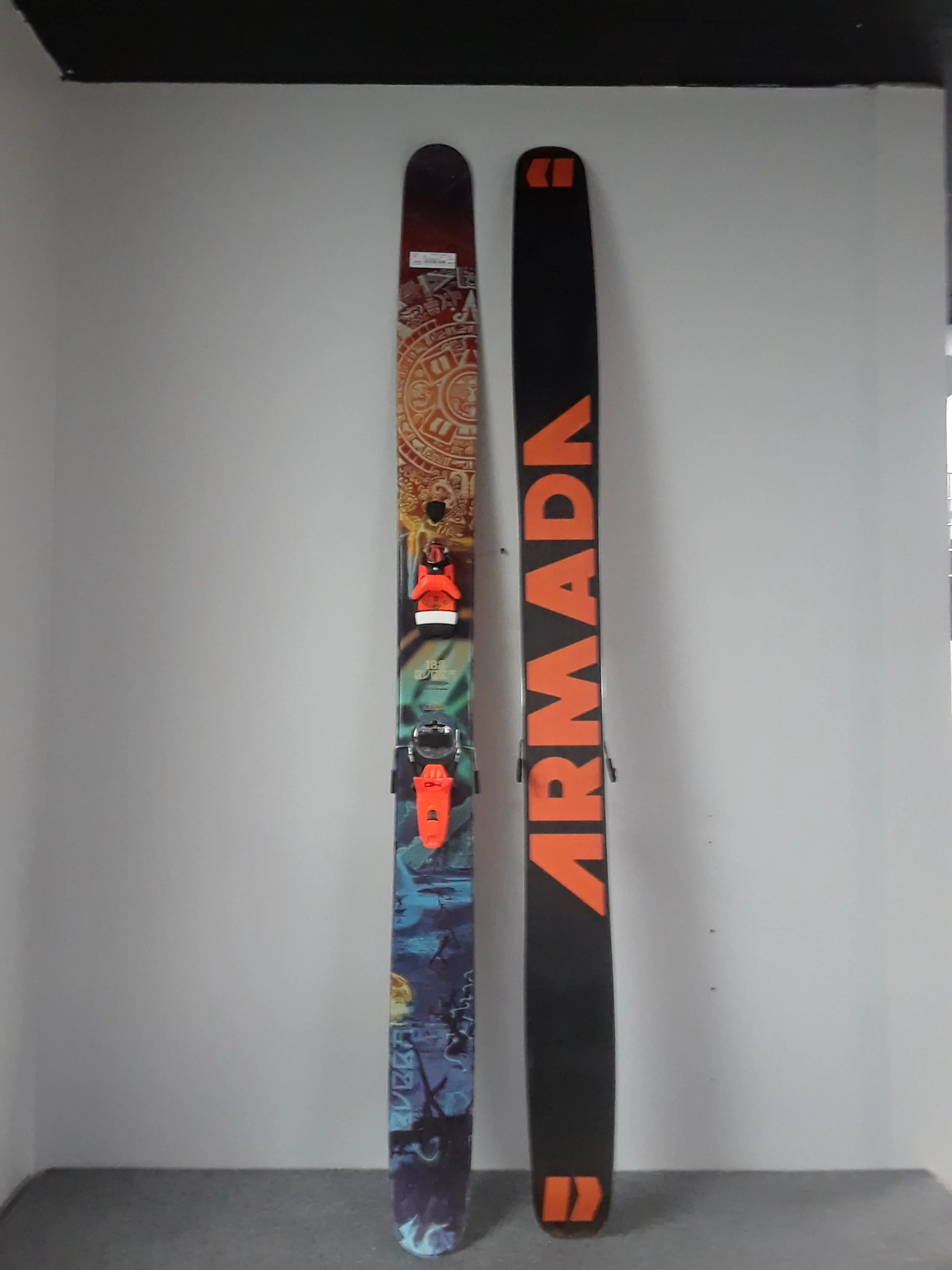 If you've already been dreaming of the deep days, the really deep days, here's your ski. The 188 Armada Bubba 133 with Rossi FKS 140's. The plank's retailed at $1,050 and we have them priced at $449 including the bindings. 