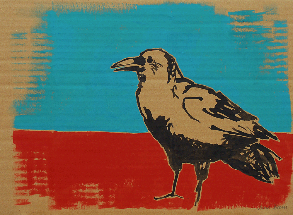 Putney Crow Acrylic on board | 380 x 280mm