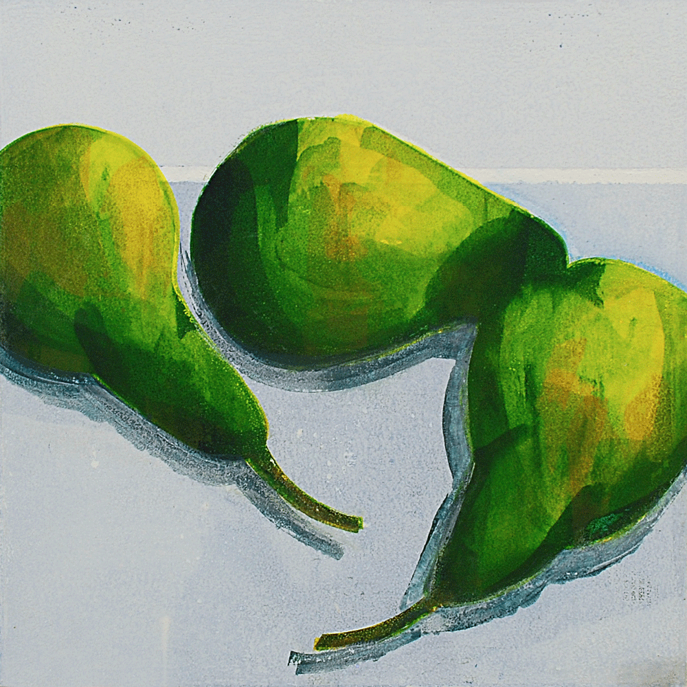  Three Pears Monoprint | 305 x 305mm 