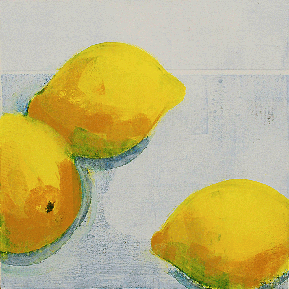  Three Lemons Monoprint | 305 x 305mm 