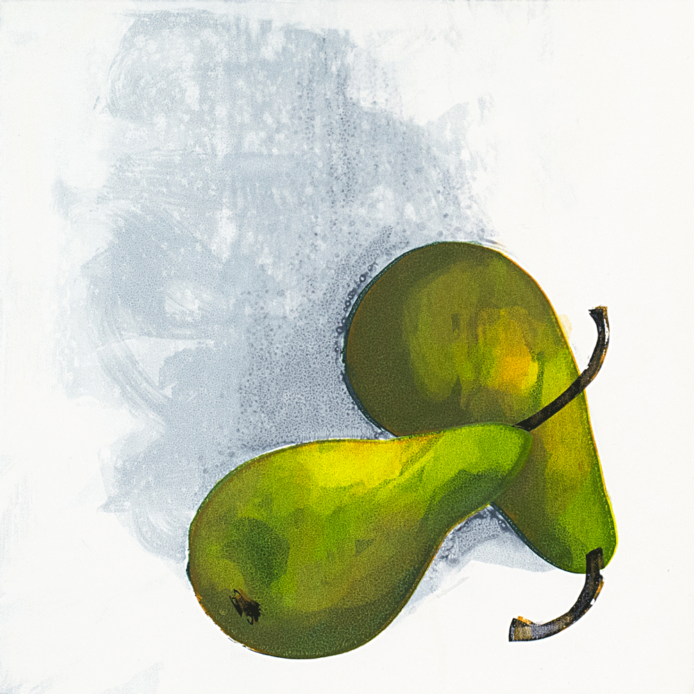  Reclining Pear Monoprint | 305 x 305mm 