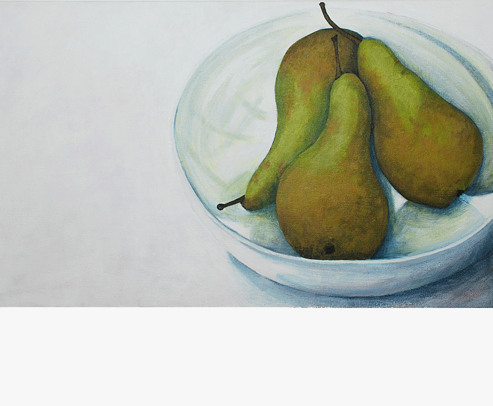  Bowl of Pears Acrylic on canvas | 1130 x 700mm 