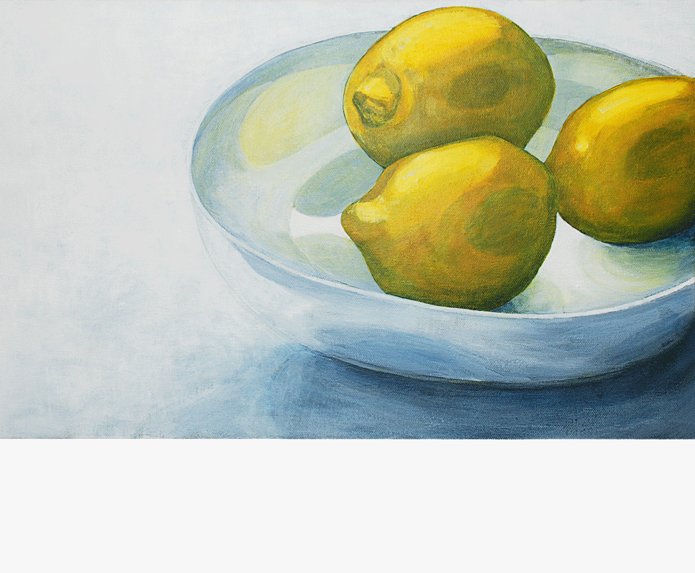  Bowl of Lemons Acrylic on canvas | 485 x 300mm 