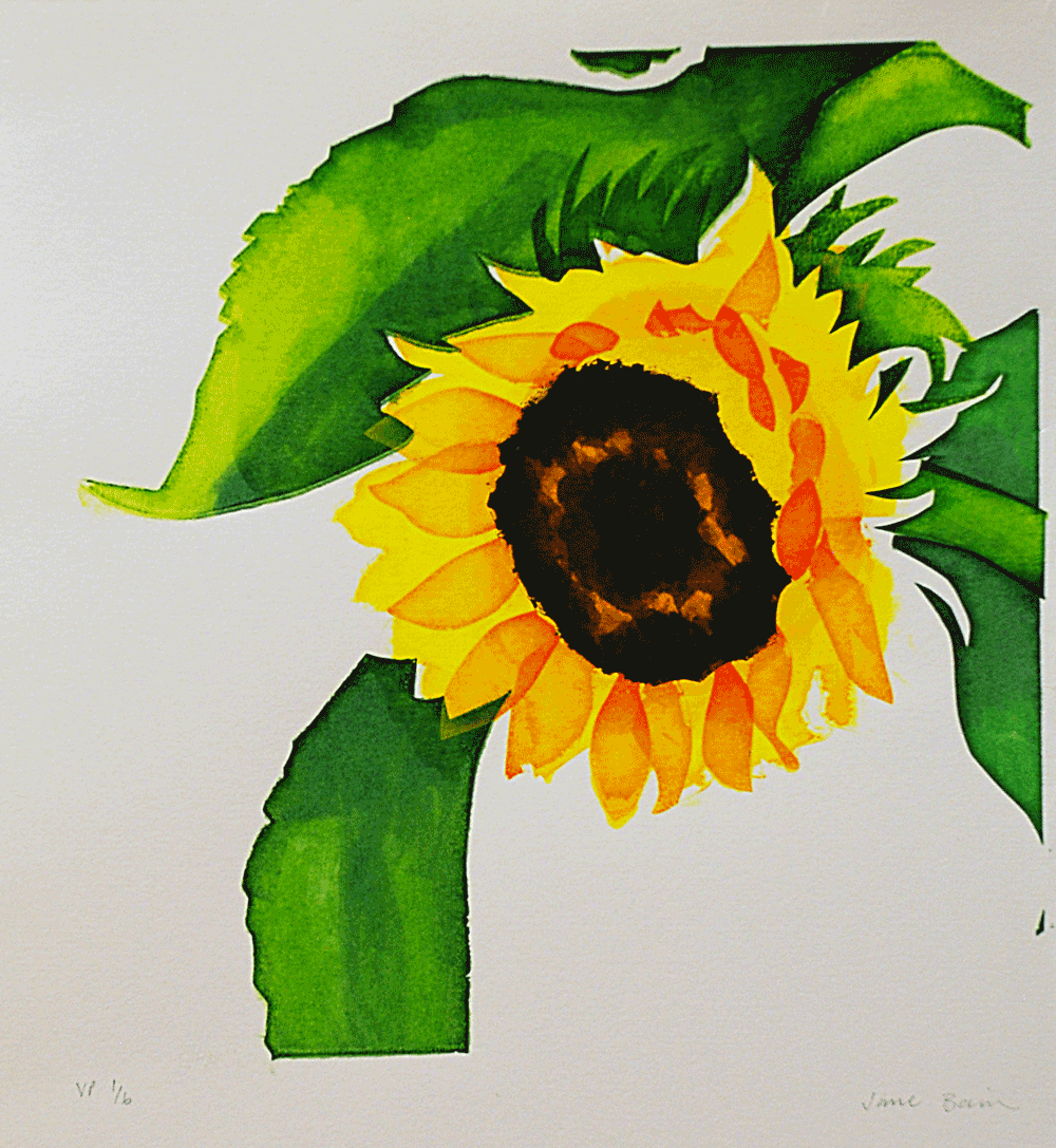 Small Sunflower Variable monoprint