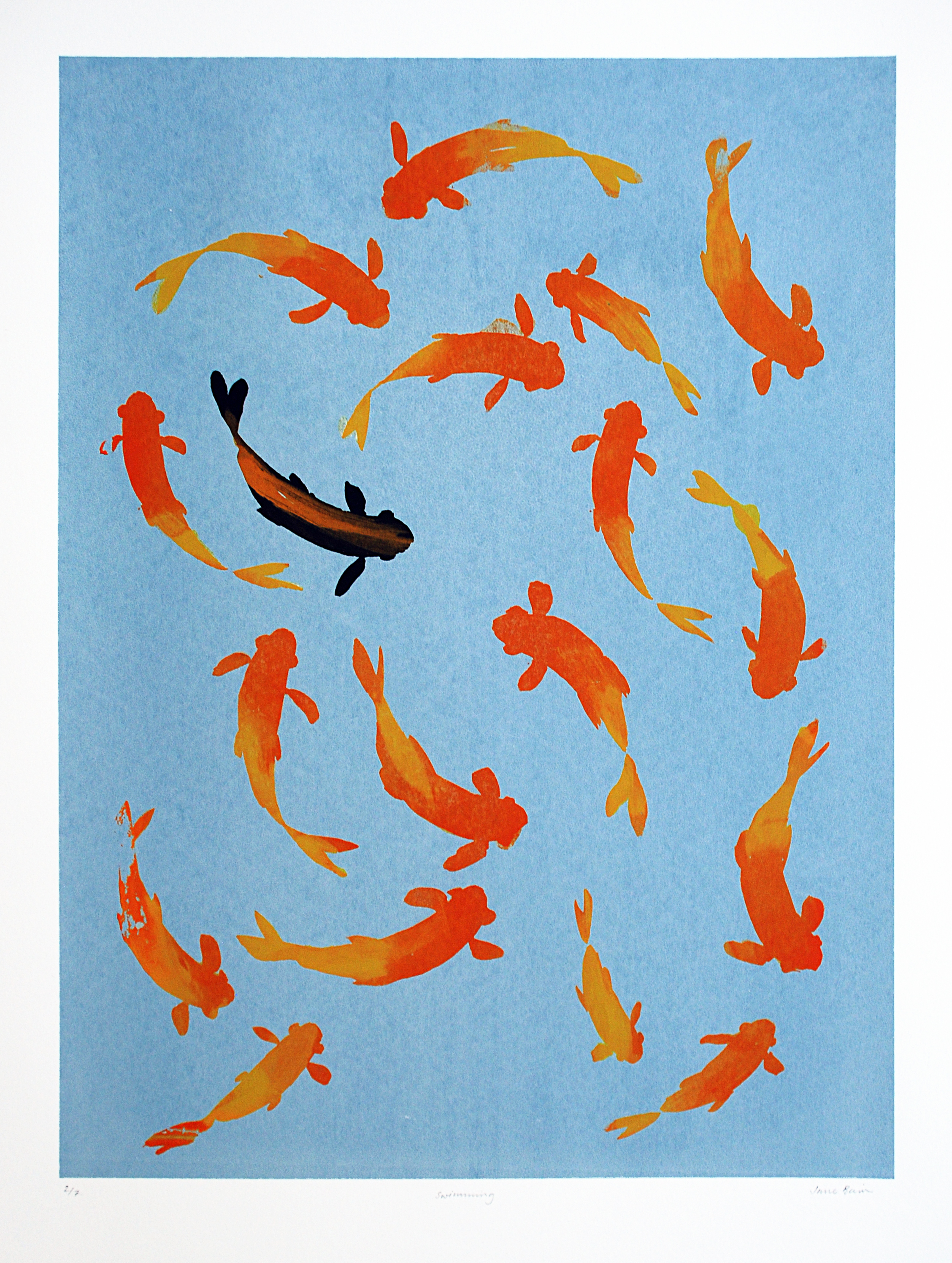  Goldfish blue Silkscreen print 