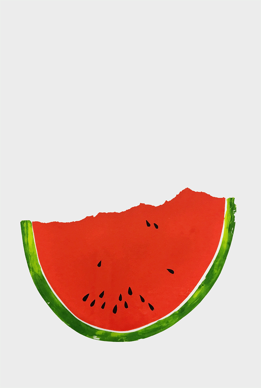 Watermelon Monoprint