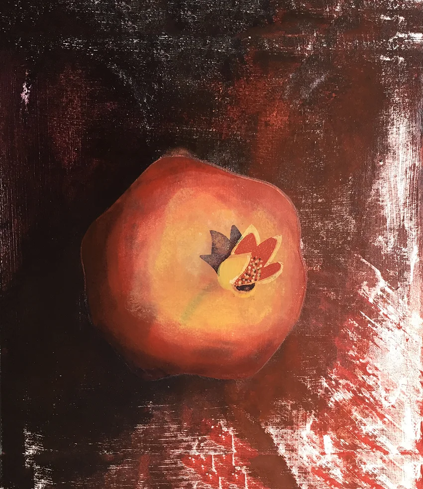 Pomegranate Variable monoprint