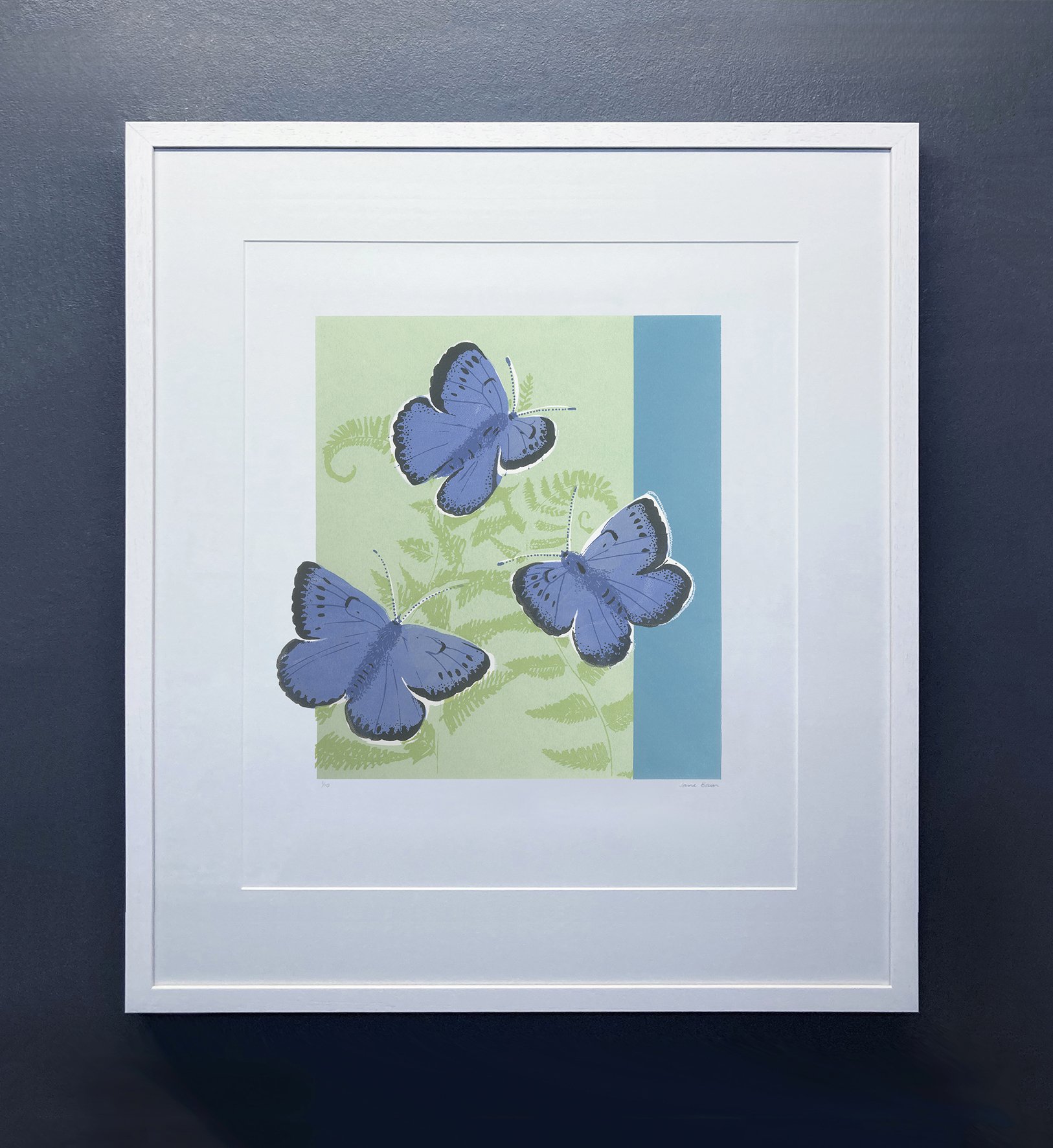   Large Blue  Silkscreen print Unframed paper size: 297 x 420mm 