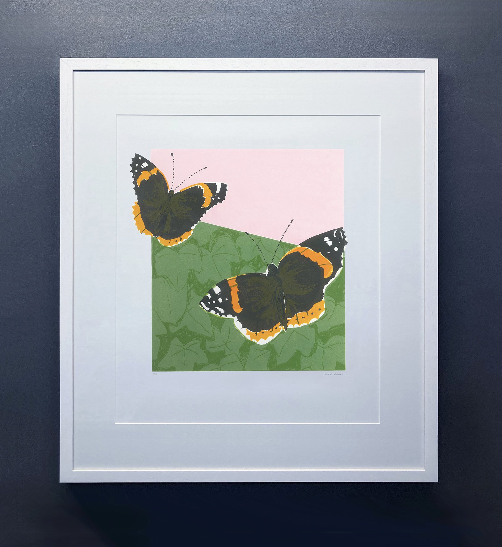   Red Admiral  Silkscreen print Unframed paper size: 297 x 420mm 