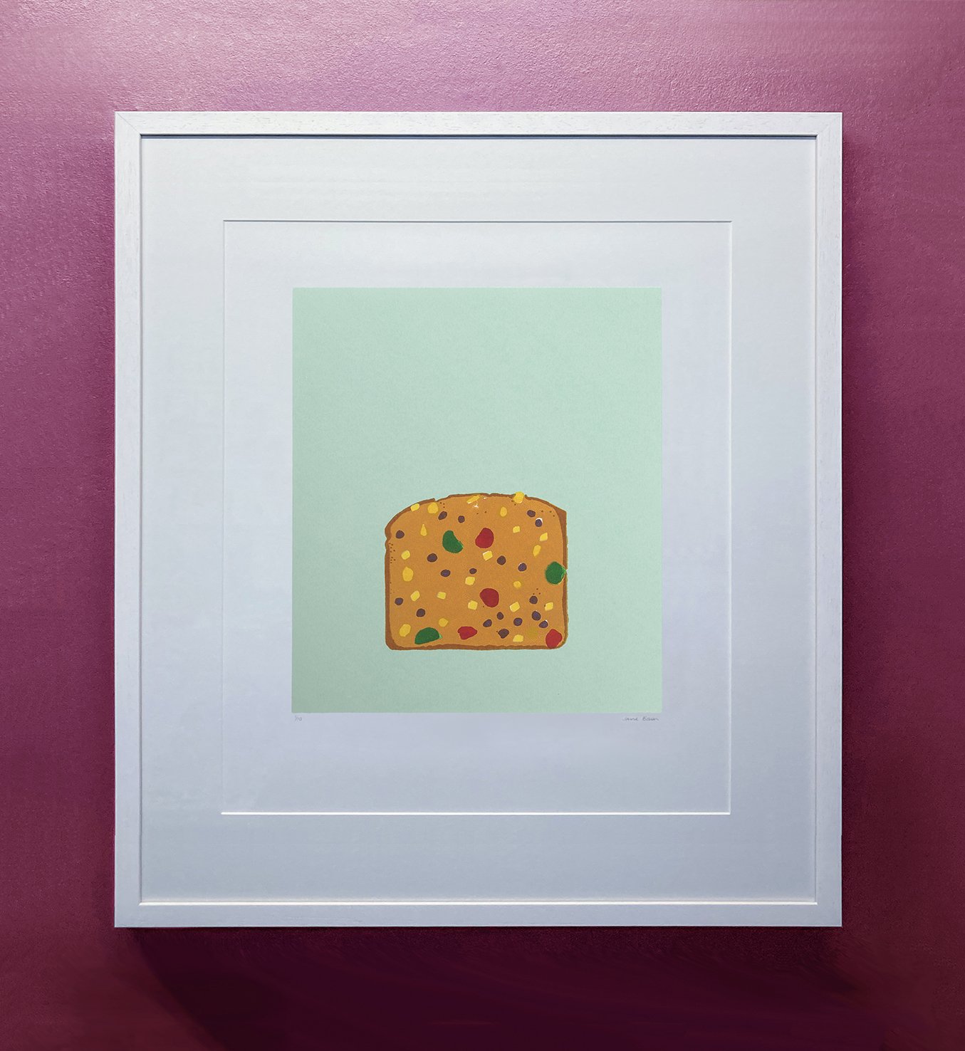   Fruit Loaf  Silkscreen print Unframed paper size: 297 x 420mm 