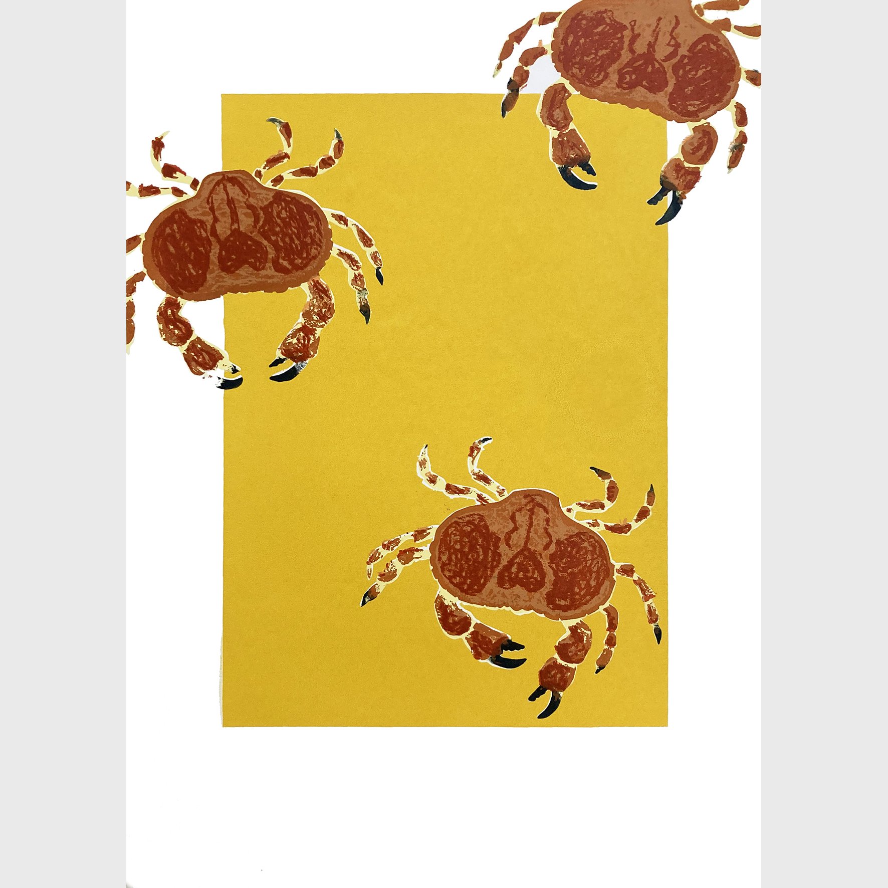   Crabby (Crabs)  Silkscreen print Unframed paper size: 420 x 594mm 