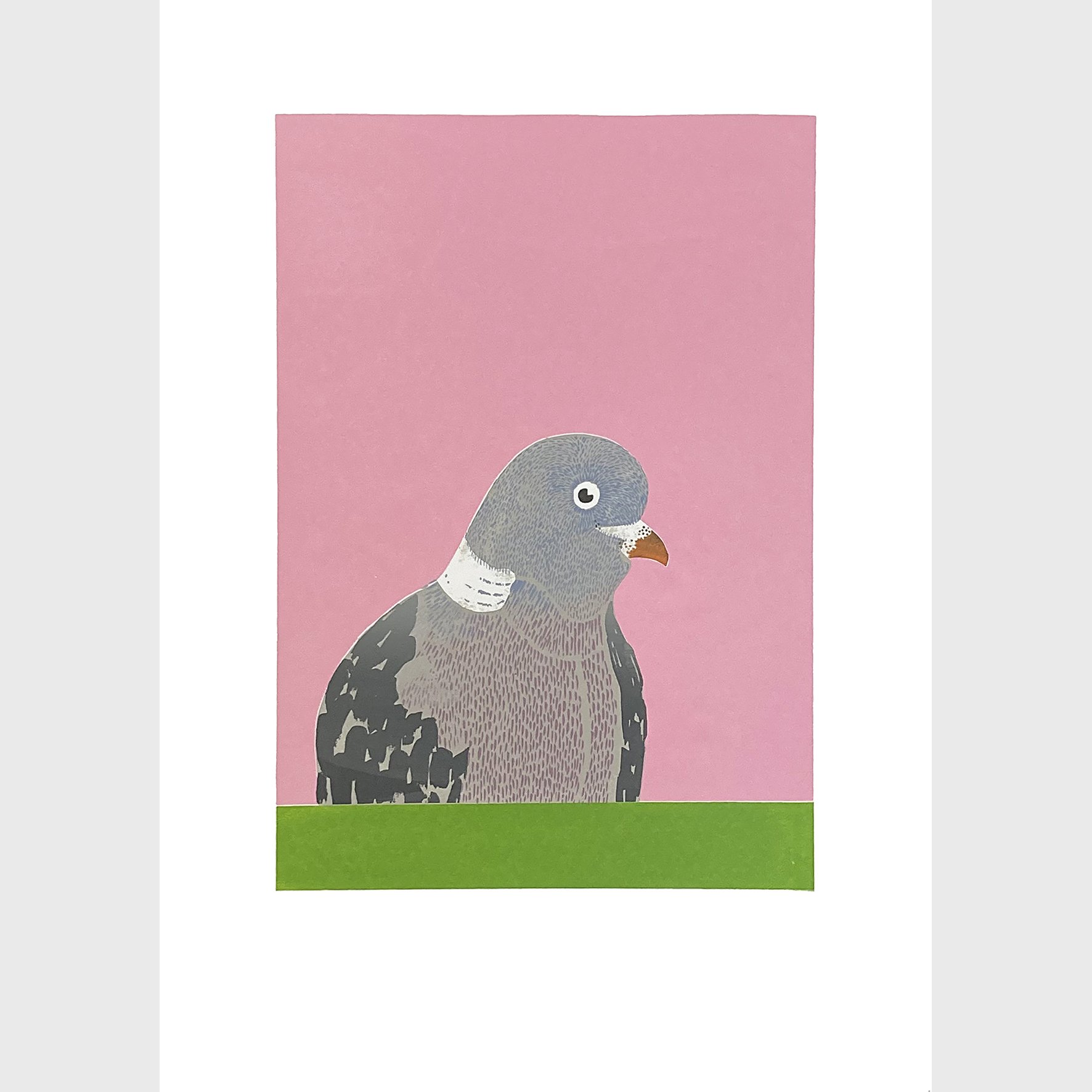   Woody (Woodpigeon)  Silkscreen print Unframed paper size: 420 x 594mm 