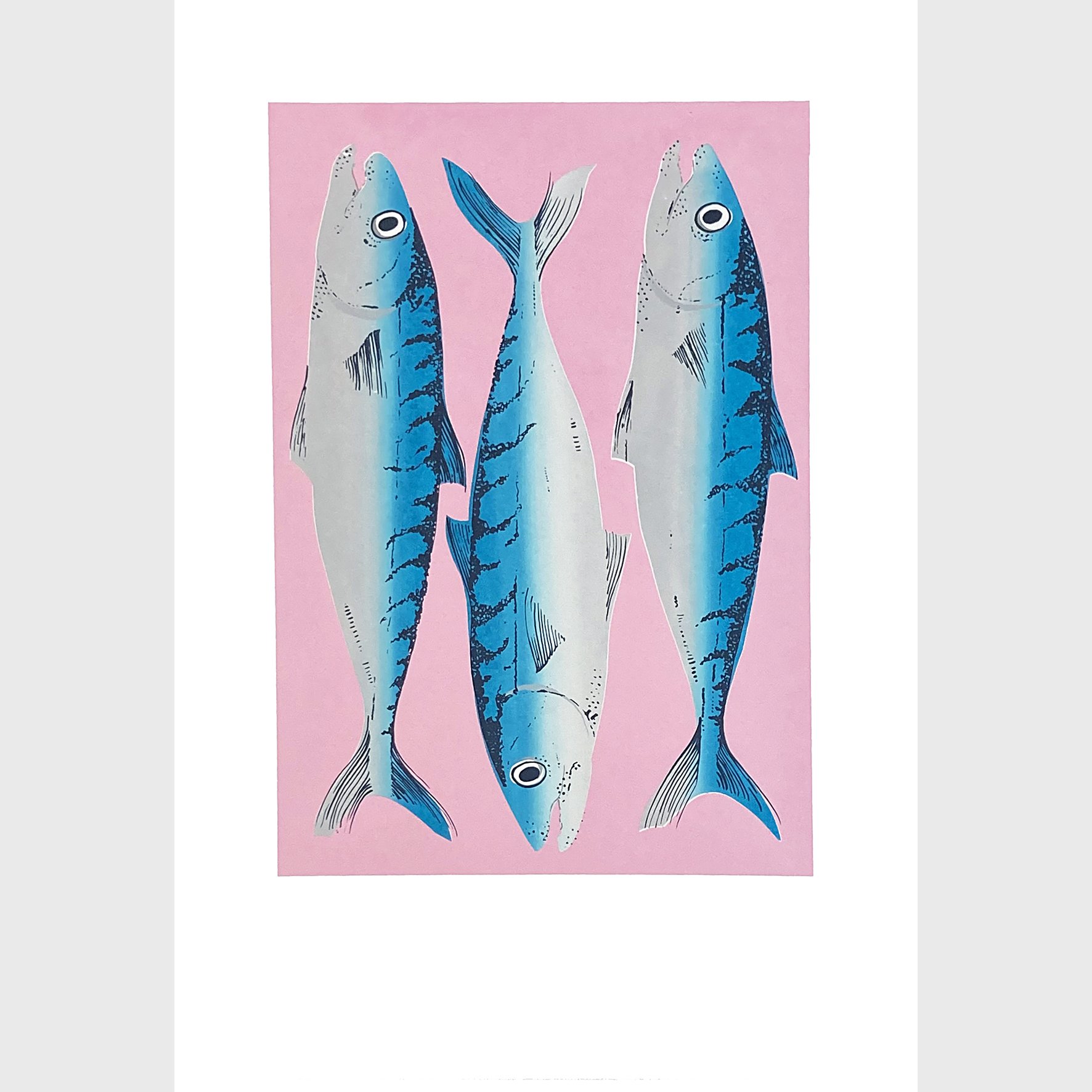   Three's a Crowd (Mackerel)  Silkscreen print Unframed paper size: 420 x 594mm 