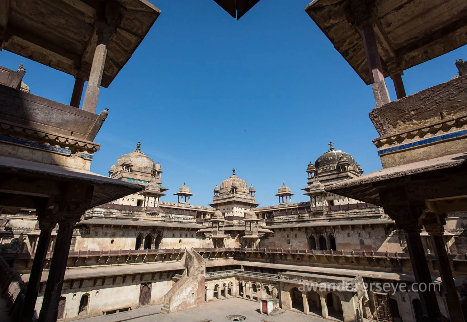 Palace ruins in Orchha, Madhya Pradesh