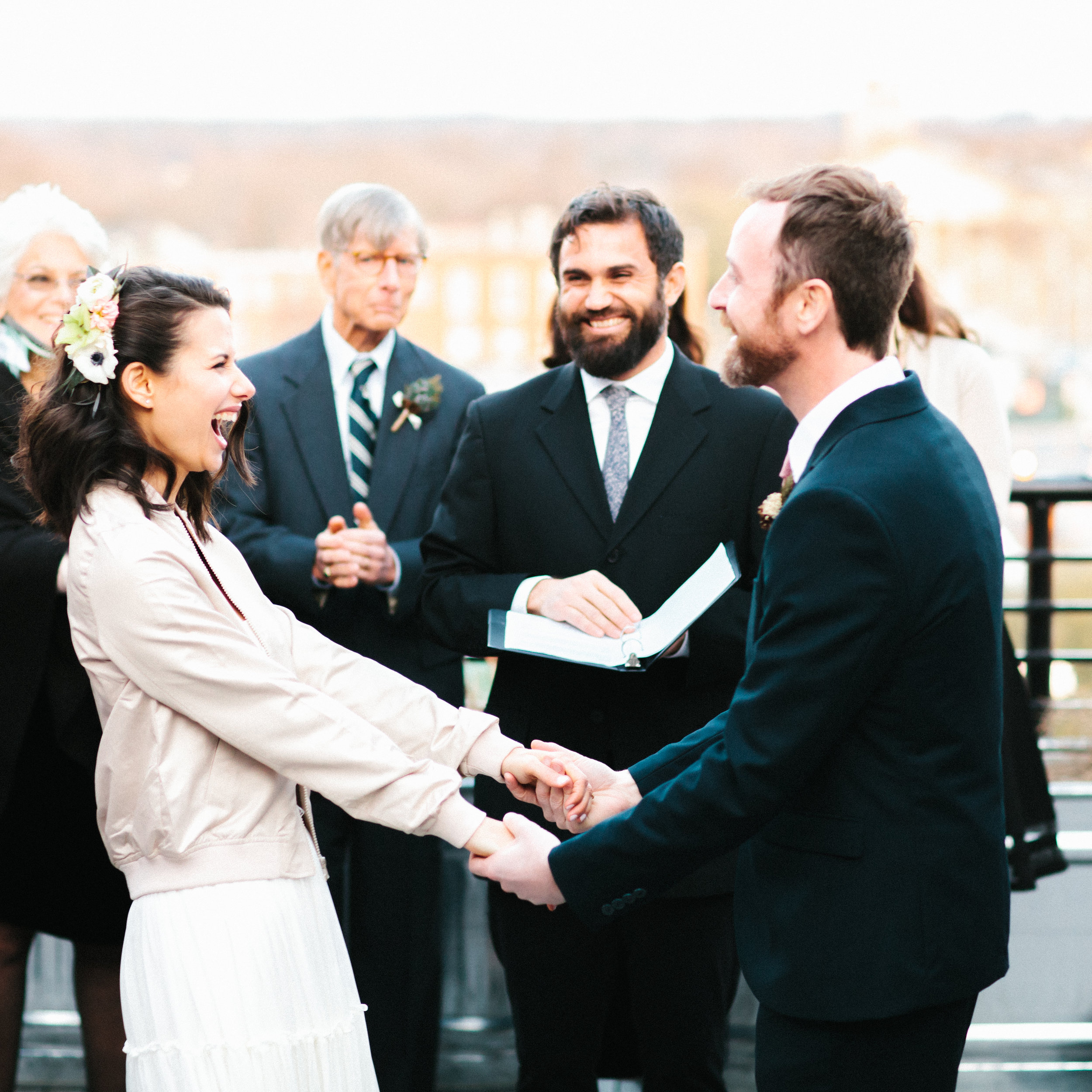 Claire + Bryan's Intimate Rooftop Wedding at The Durham | Durham, NC | wedding photographer | Merritt Chesson Photography