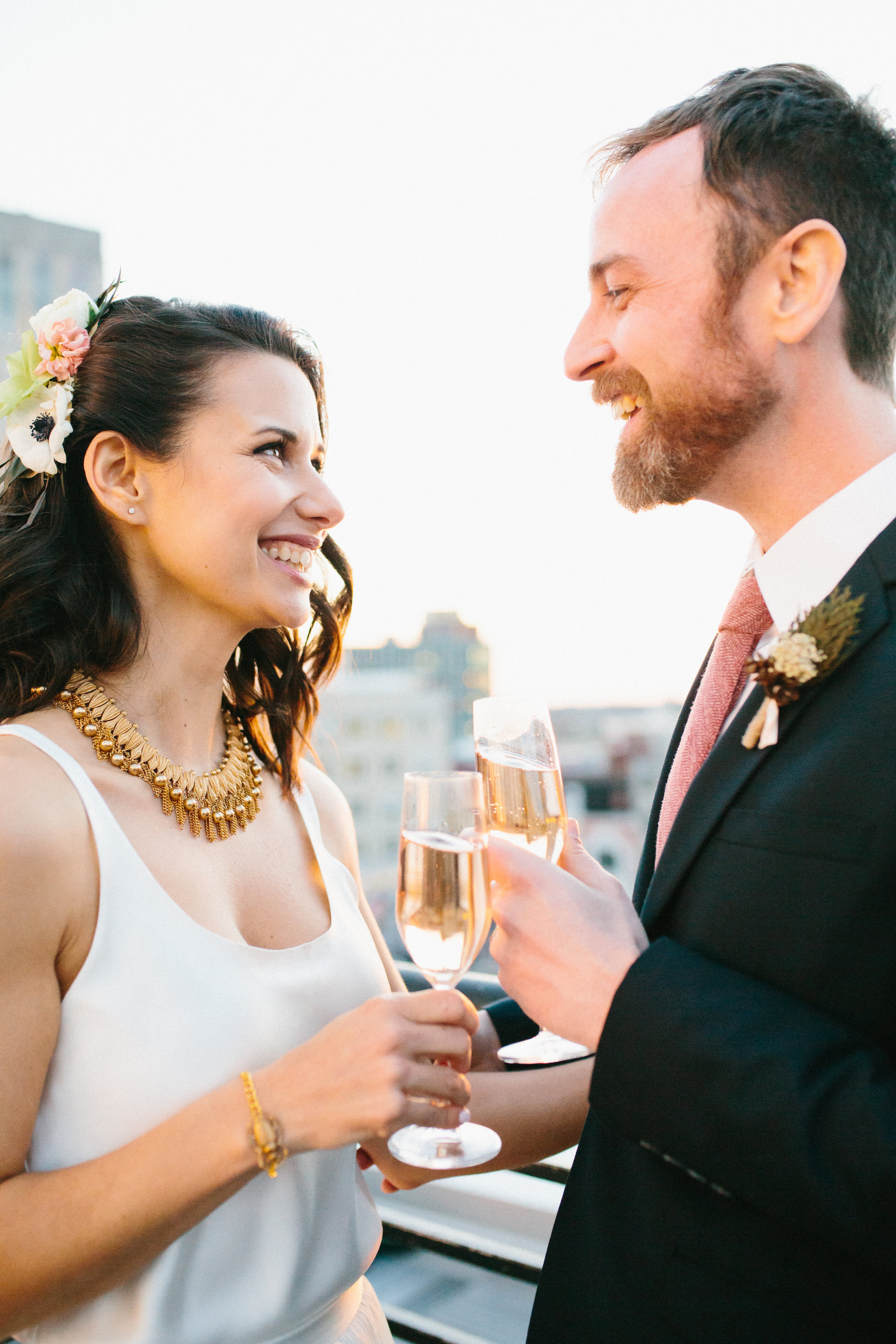 Claire + Bryan's Intimate Rooftop Wedding at The Durham | Durham, NC | wedding photographer | Merritt Chesson Photography