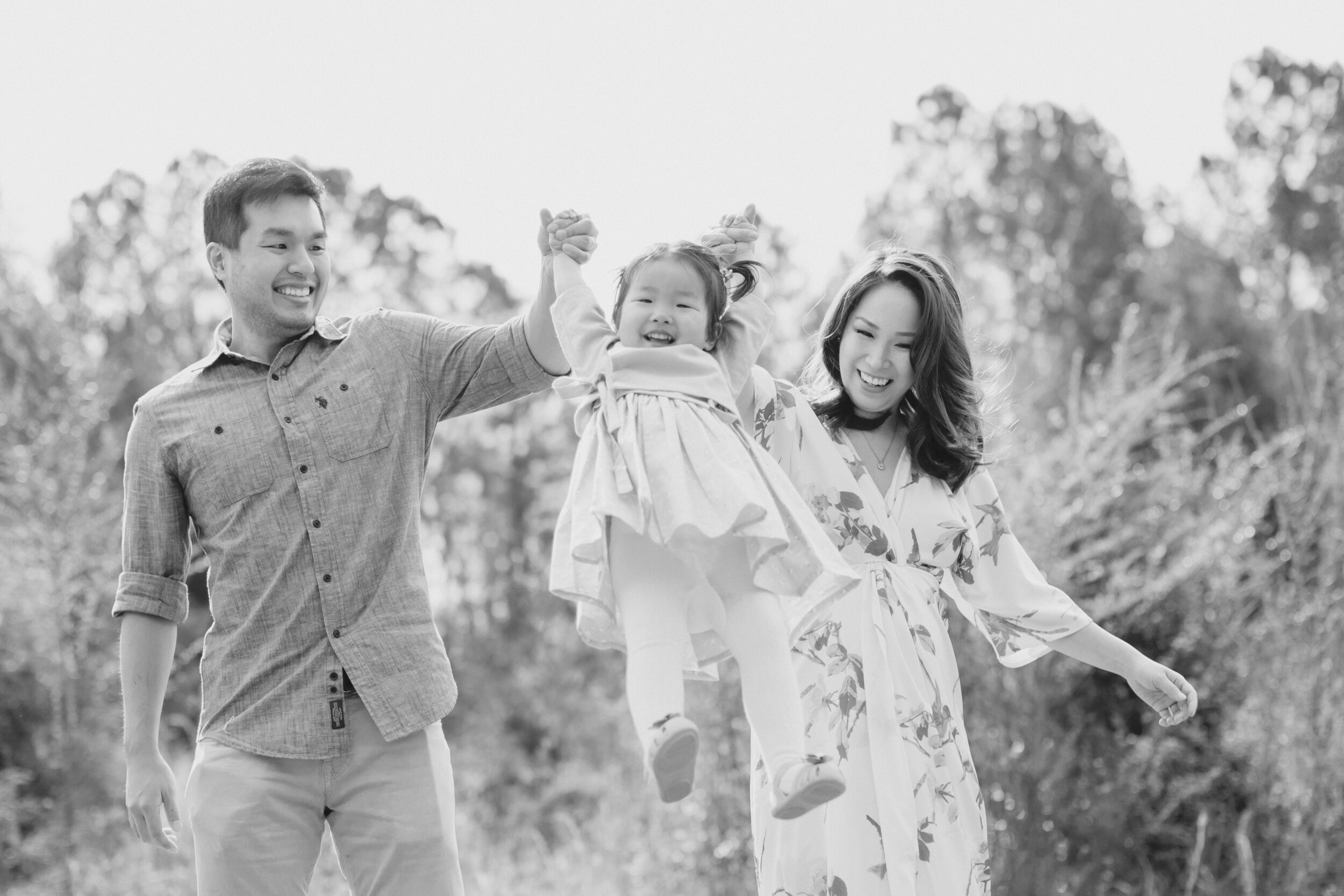 The Choi Family at Eno River State Park in Durham, NC