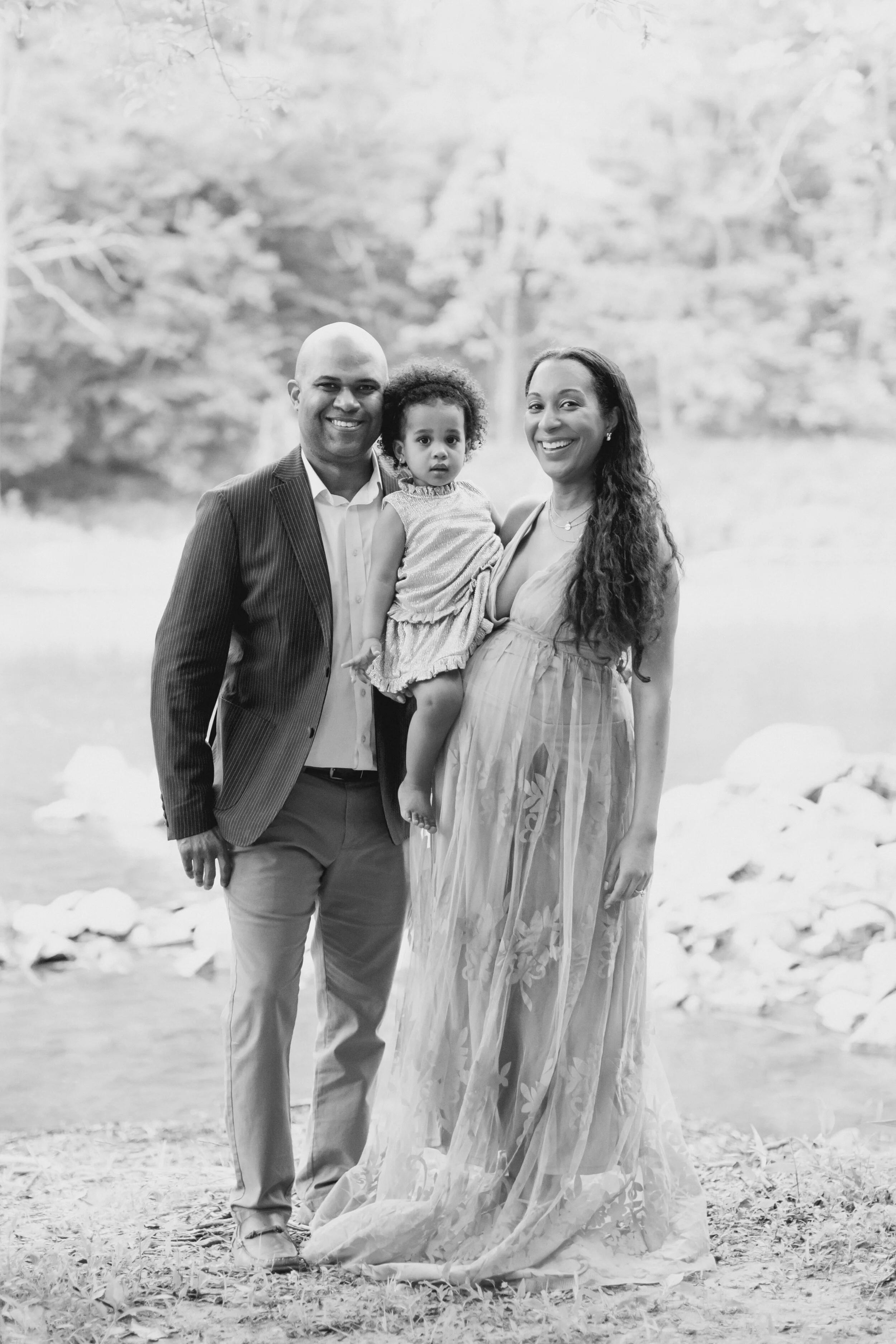 Maternity Family Session by the Eno River
