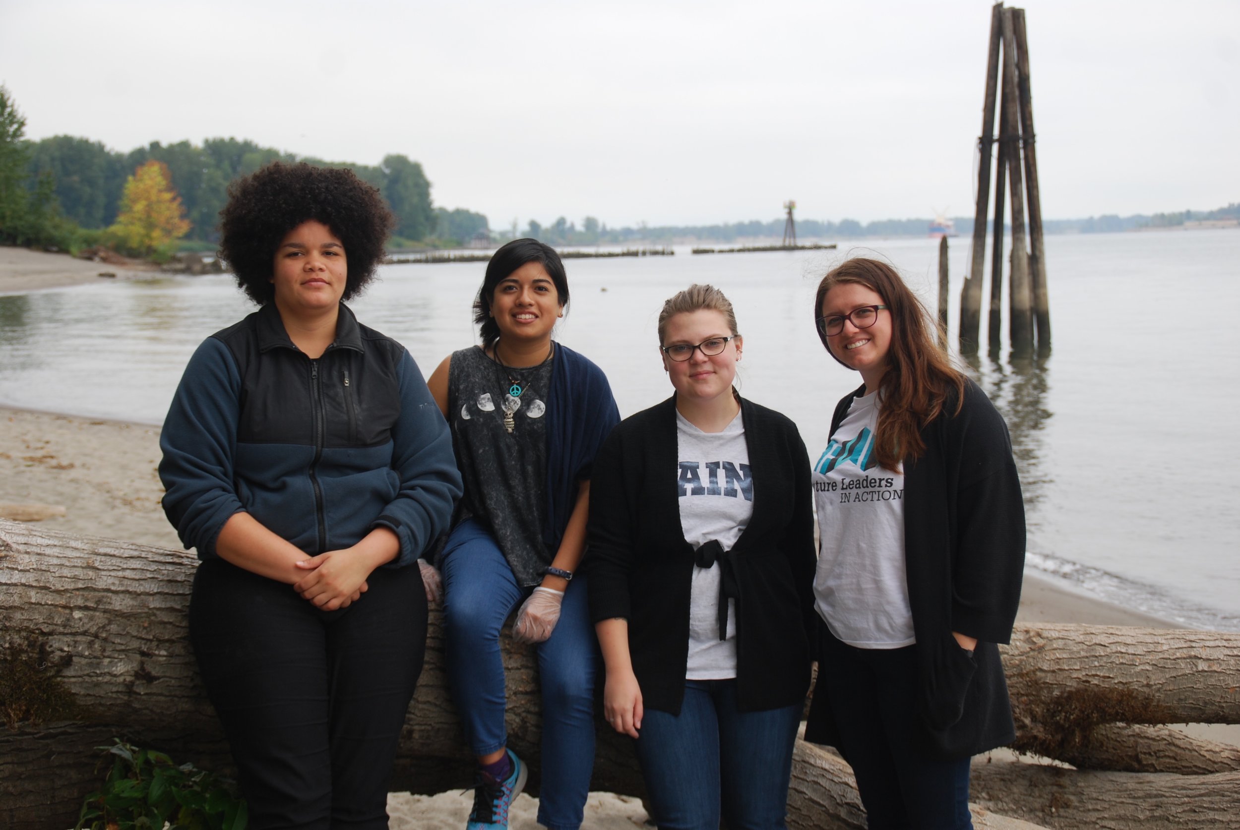 Fellows, Tara, Rina, and Emma with, Executive Director, Kirsten Abel