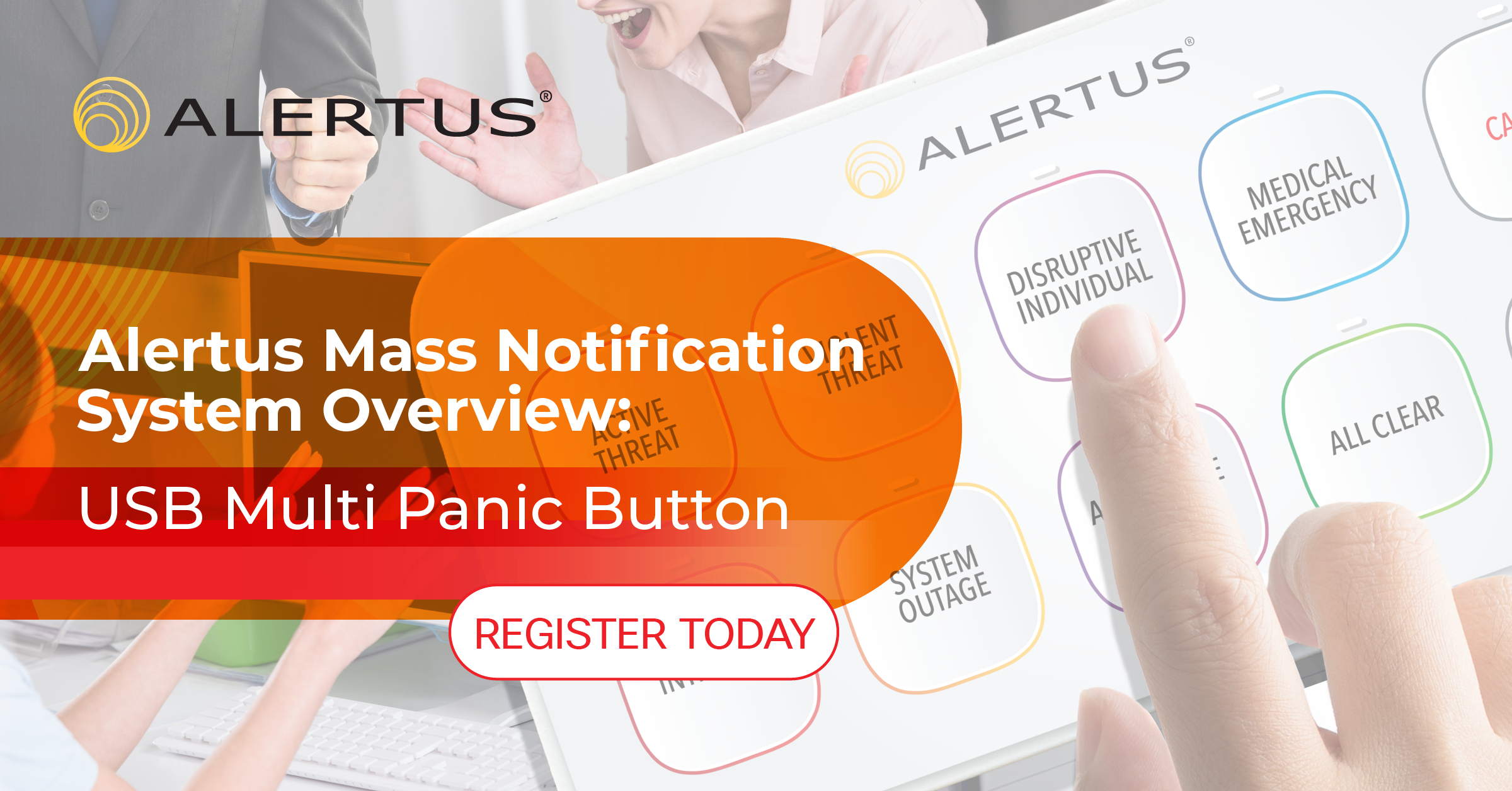 Alertus Mass Notification System Overview: USB Multi Panic Button