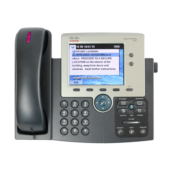 CISCO VoIP Phone Emergency Alert: Fire