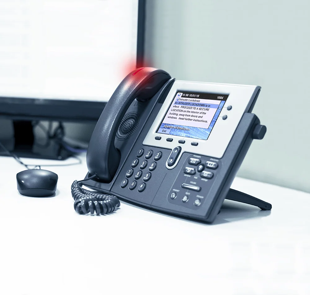 Alertus’ VoIP & IP phone notification solution transforms office phones into a unified emergency communication system