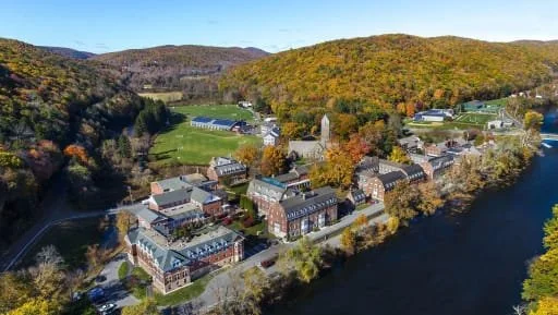 Aerial photo of the Kent School in Kent, Connecticut